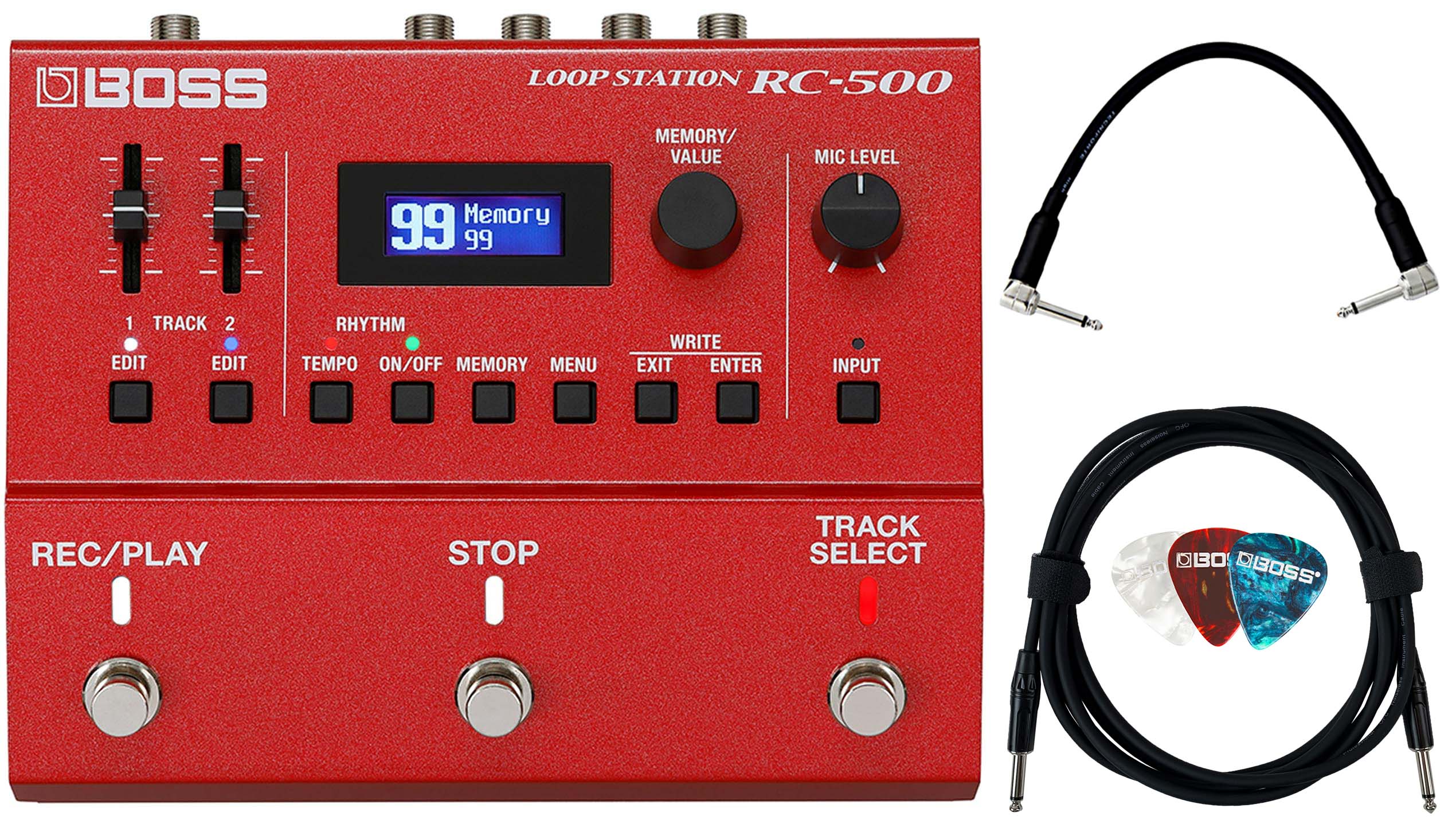 Boss RC-500 Loop Station w/ Instrument Cables
