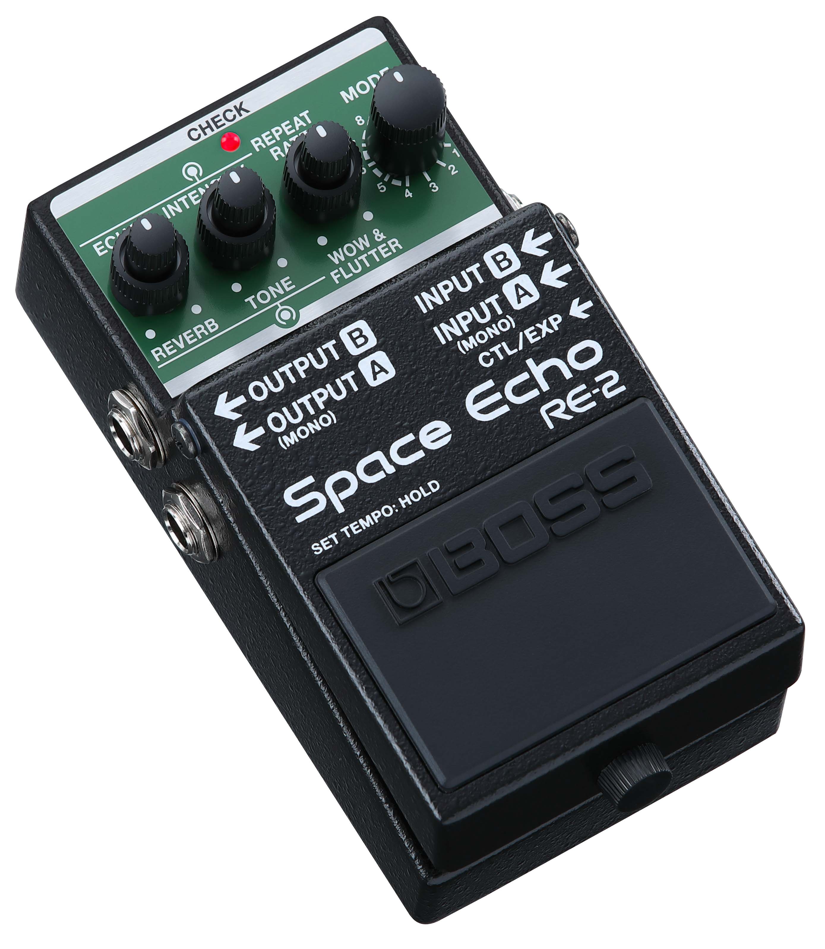 Boss RE-2 Space Echo Delay and Reverb Effects w/ Instrument Cables