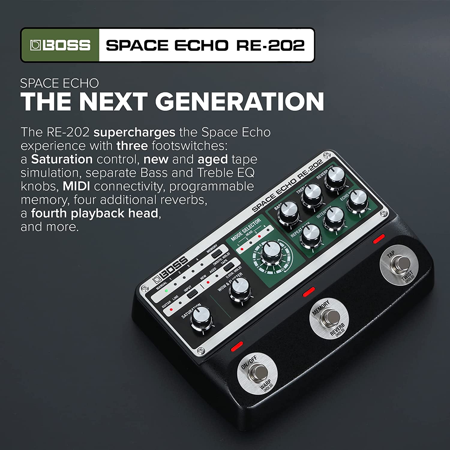 Boss RE-202 Space Echo Delay and Reverb Effects