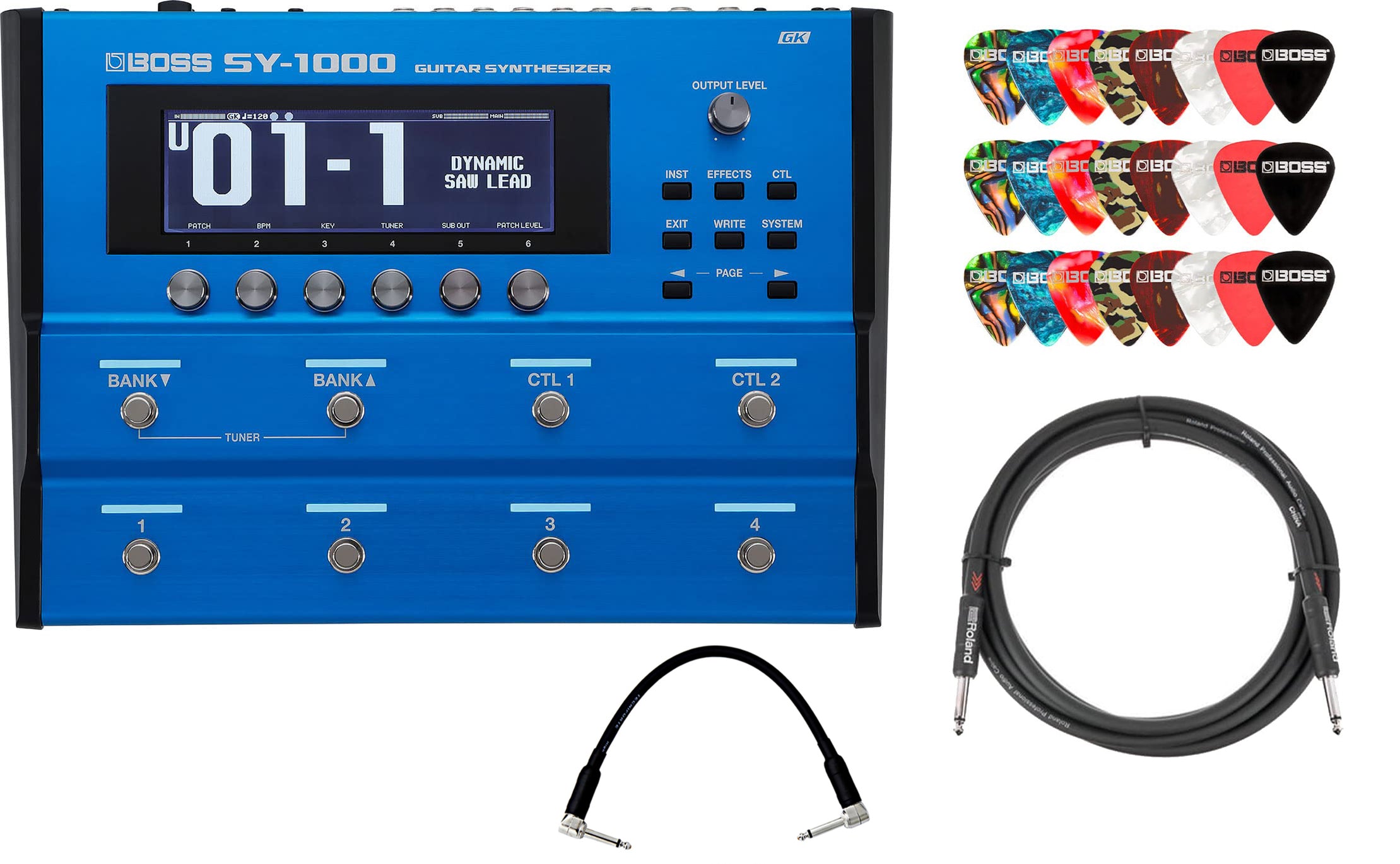 boss synthesizer guitar pedal Boss SY-1000 Guitar Synthesizer w/ Instrument Cables – Austin Bazaar