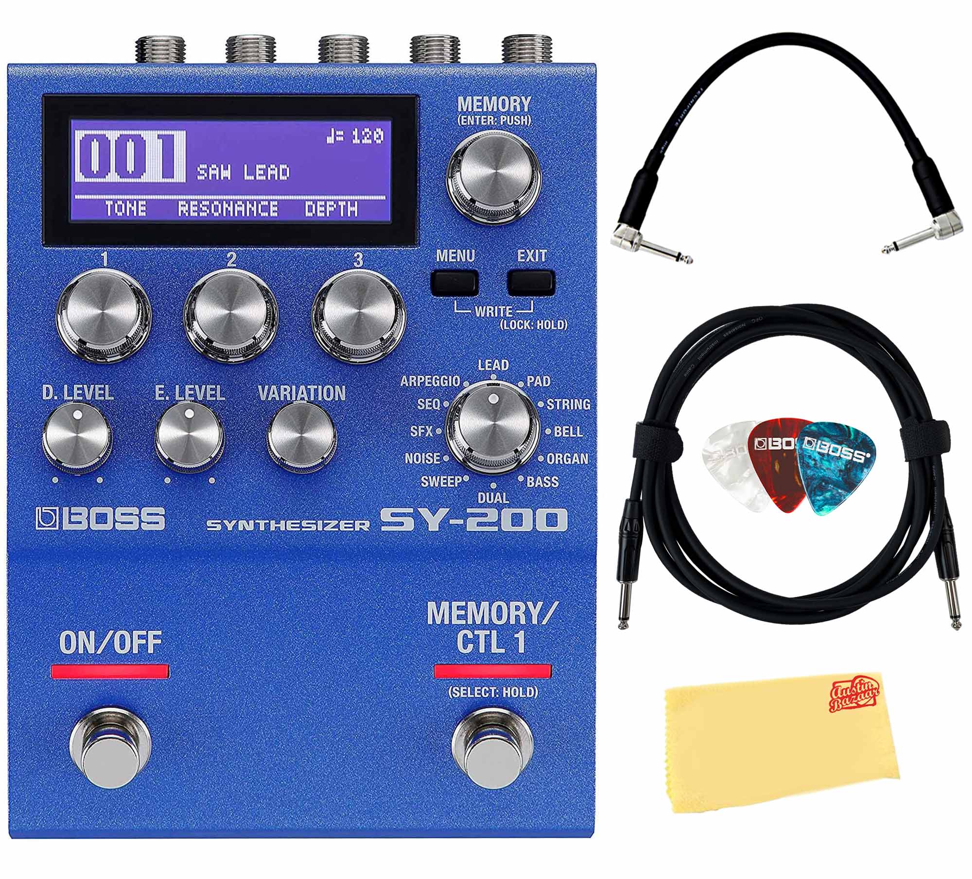 Boss SY-200 Guitar Synthesizer w/ Instrument Cables