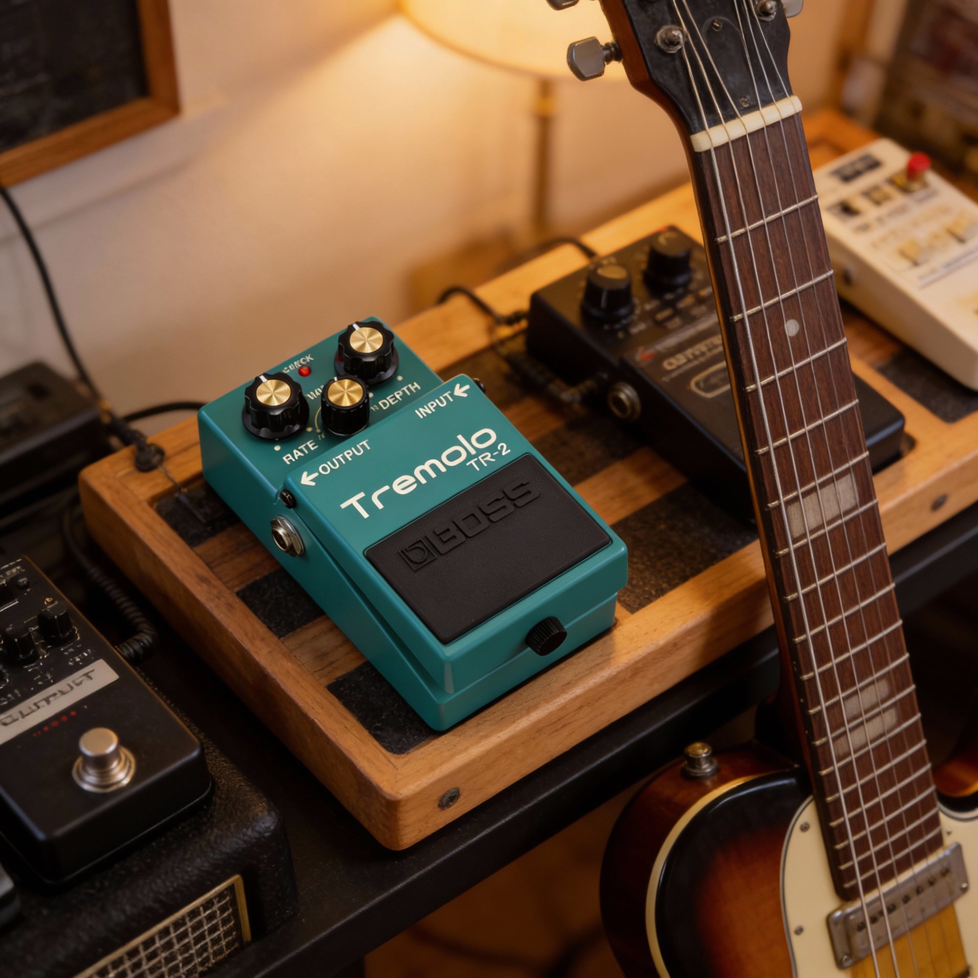 Boss TR-2 Tremolo w/ Instrument Cables