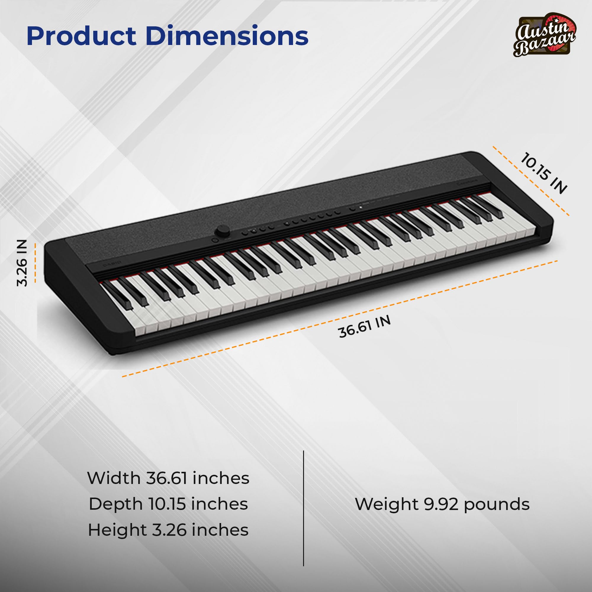 Casio CT-S1 Casiotone 61-Key Keyboard - Black w/ Adjustable Stand