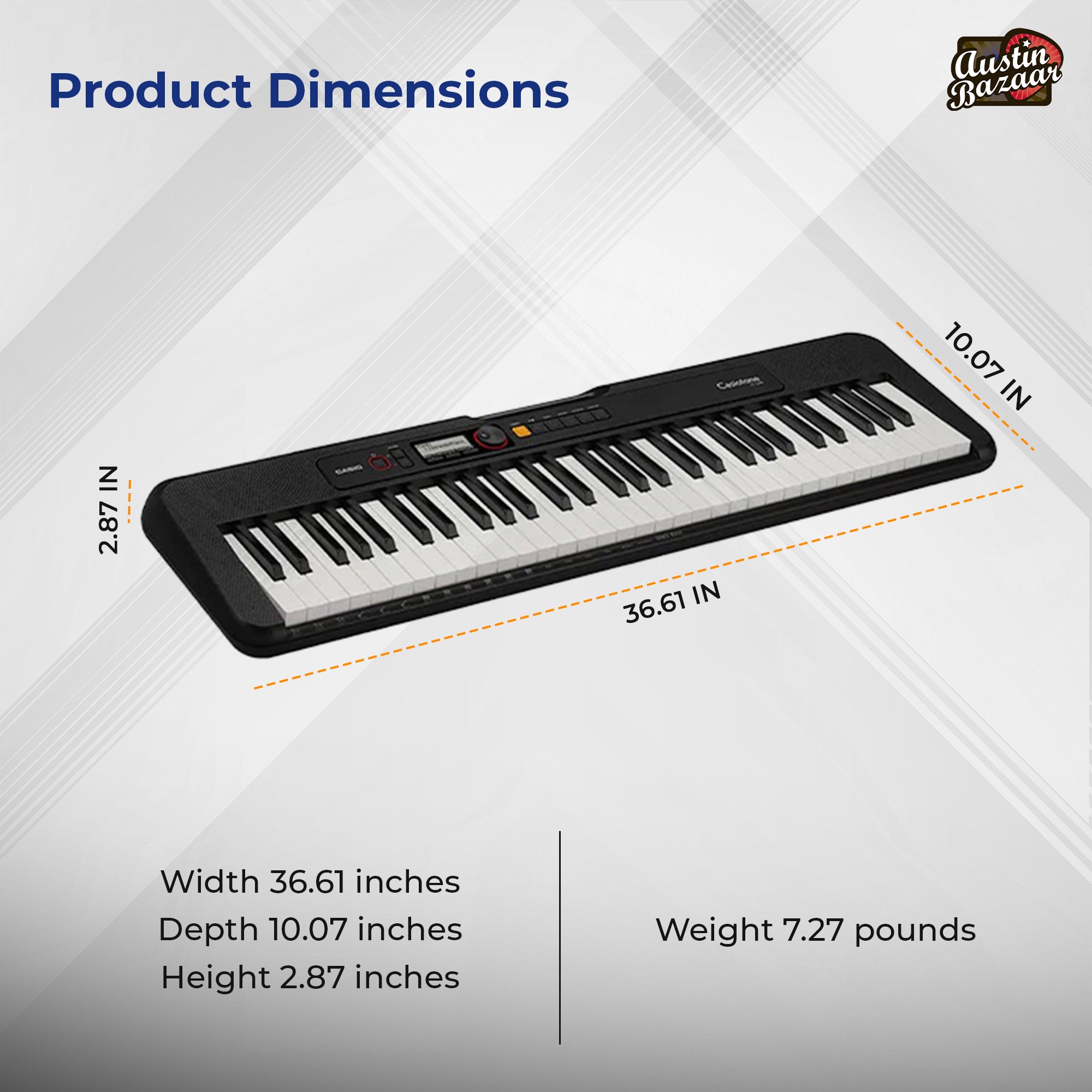 Casio CT-S200 Casiotone 61-Key Keyboard - Black w/ Adjustable Stand