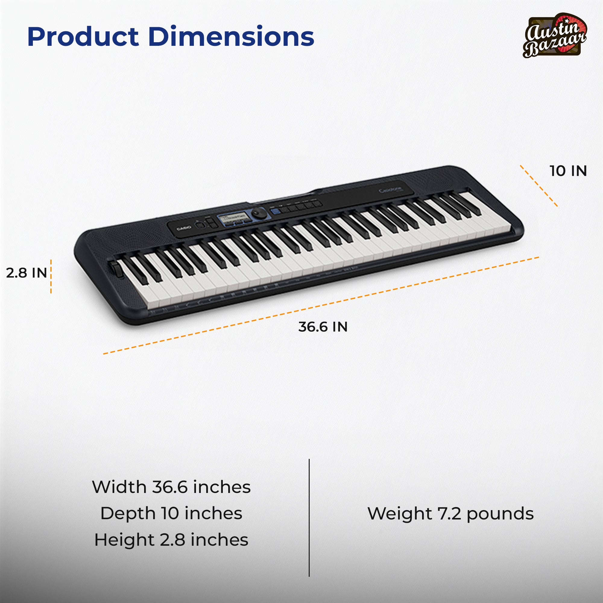 Casio CT-S300 Casiotone 61-Key Keyboard w/ Adjustable Stand