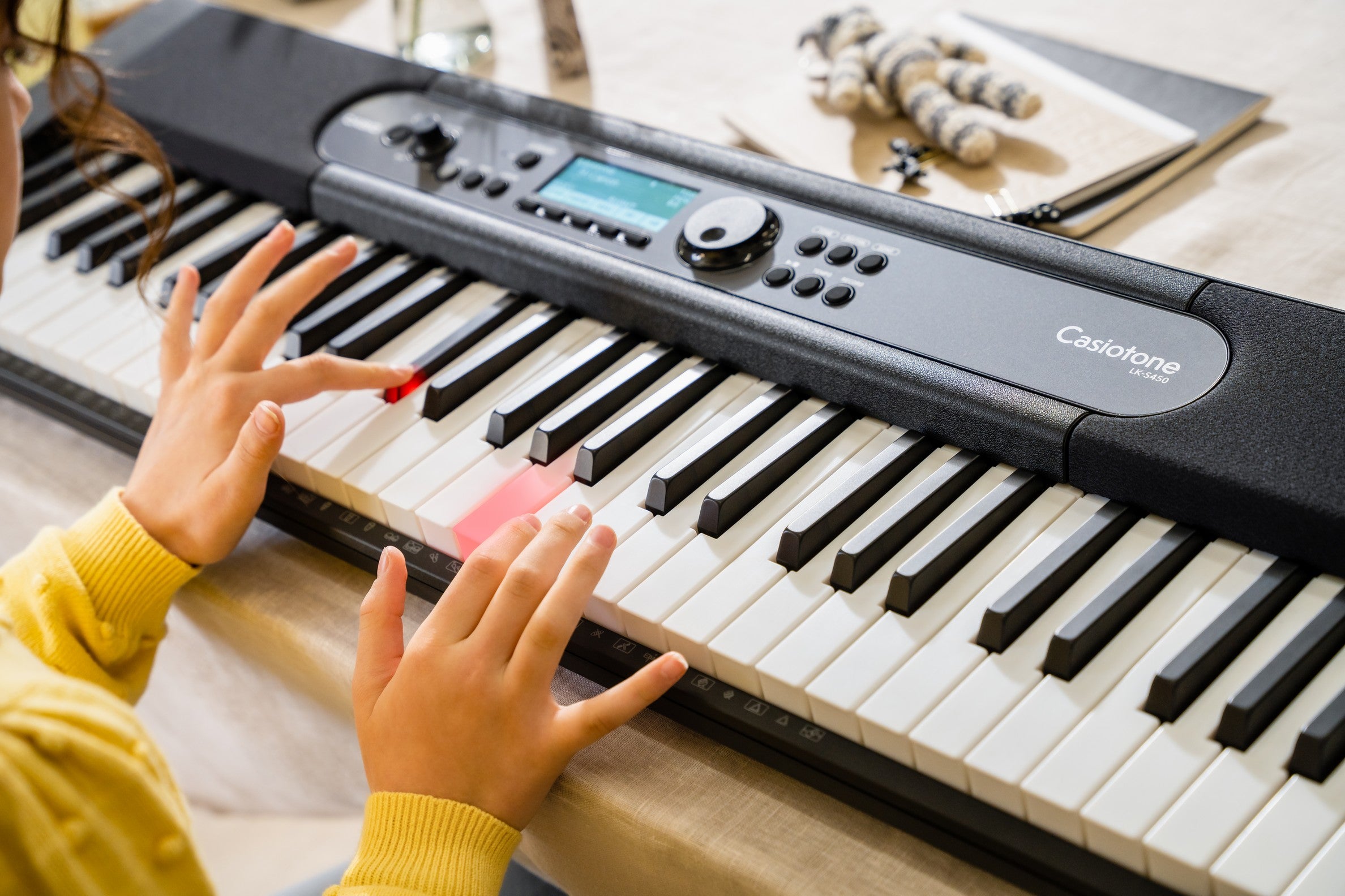 Casio LK-S450 Casiotone 61-Key Lighted-Key Keyboard w/ Adjustable Stand