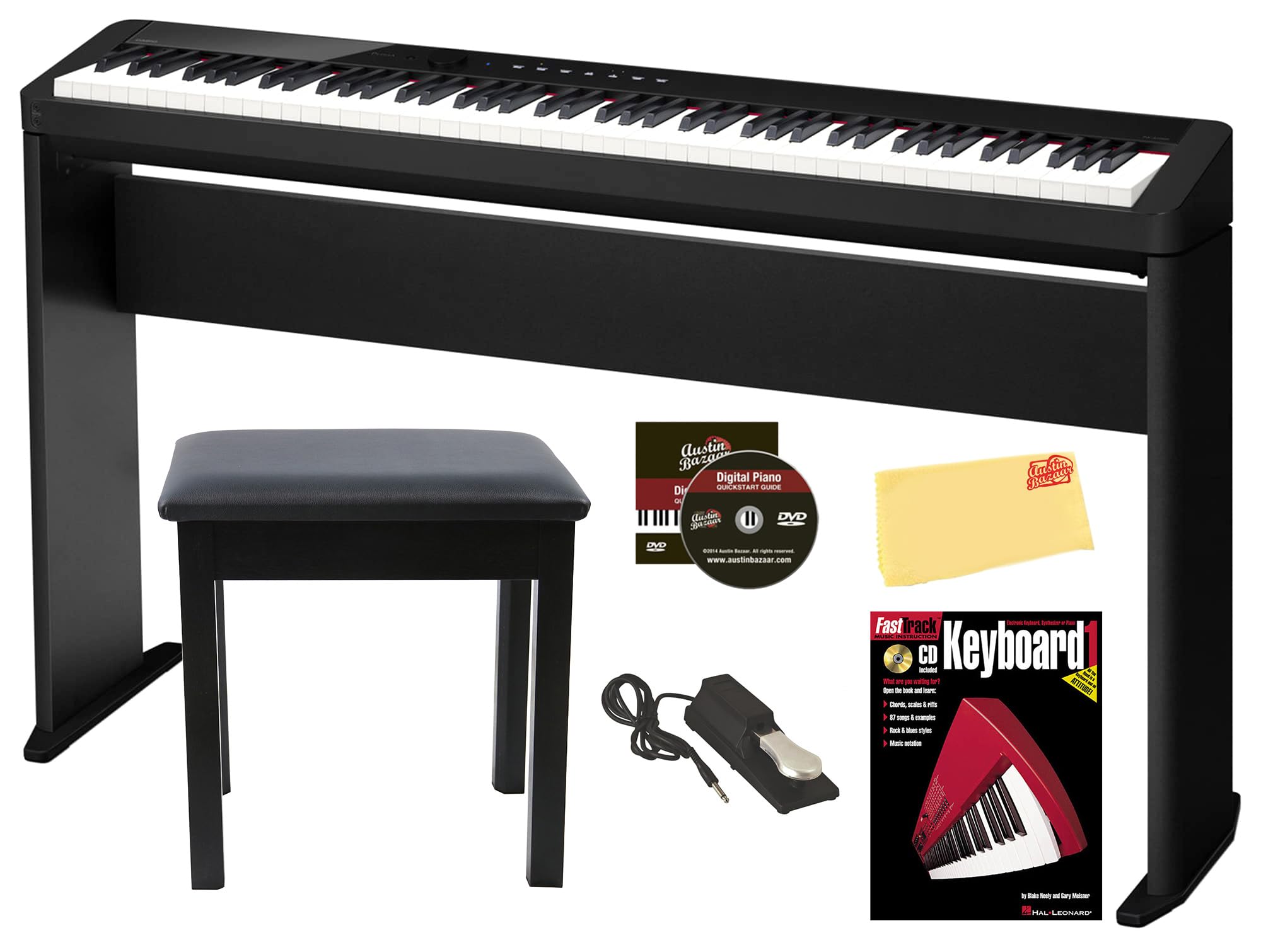Casio PX-S1100 Privia Slim Digital Piano - Black w/ CS-68 Stand