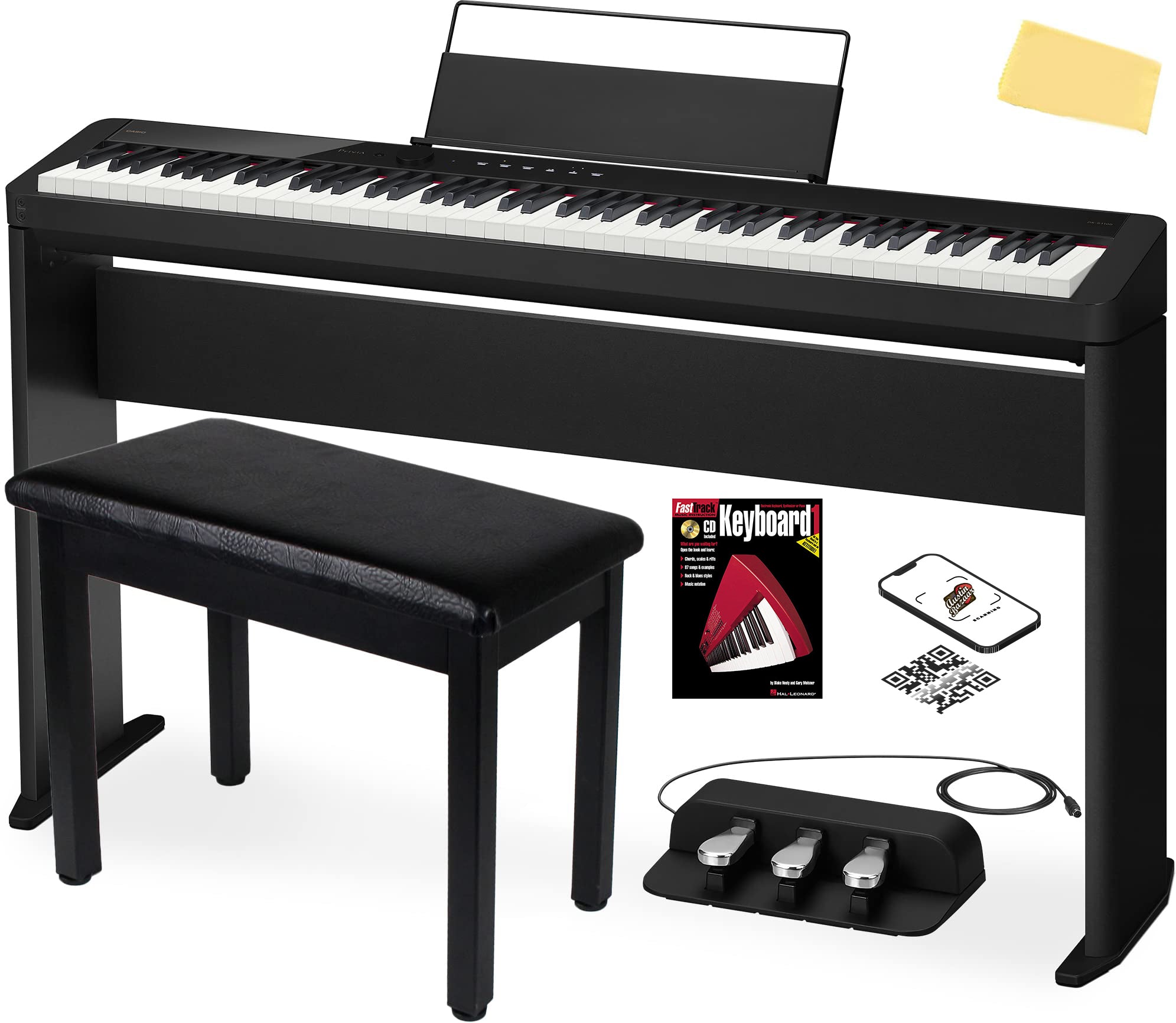 Casio PX-S1100 Privia Slim Digital Piano - Black w/ SP-34 Pedal