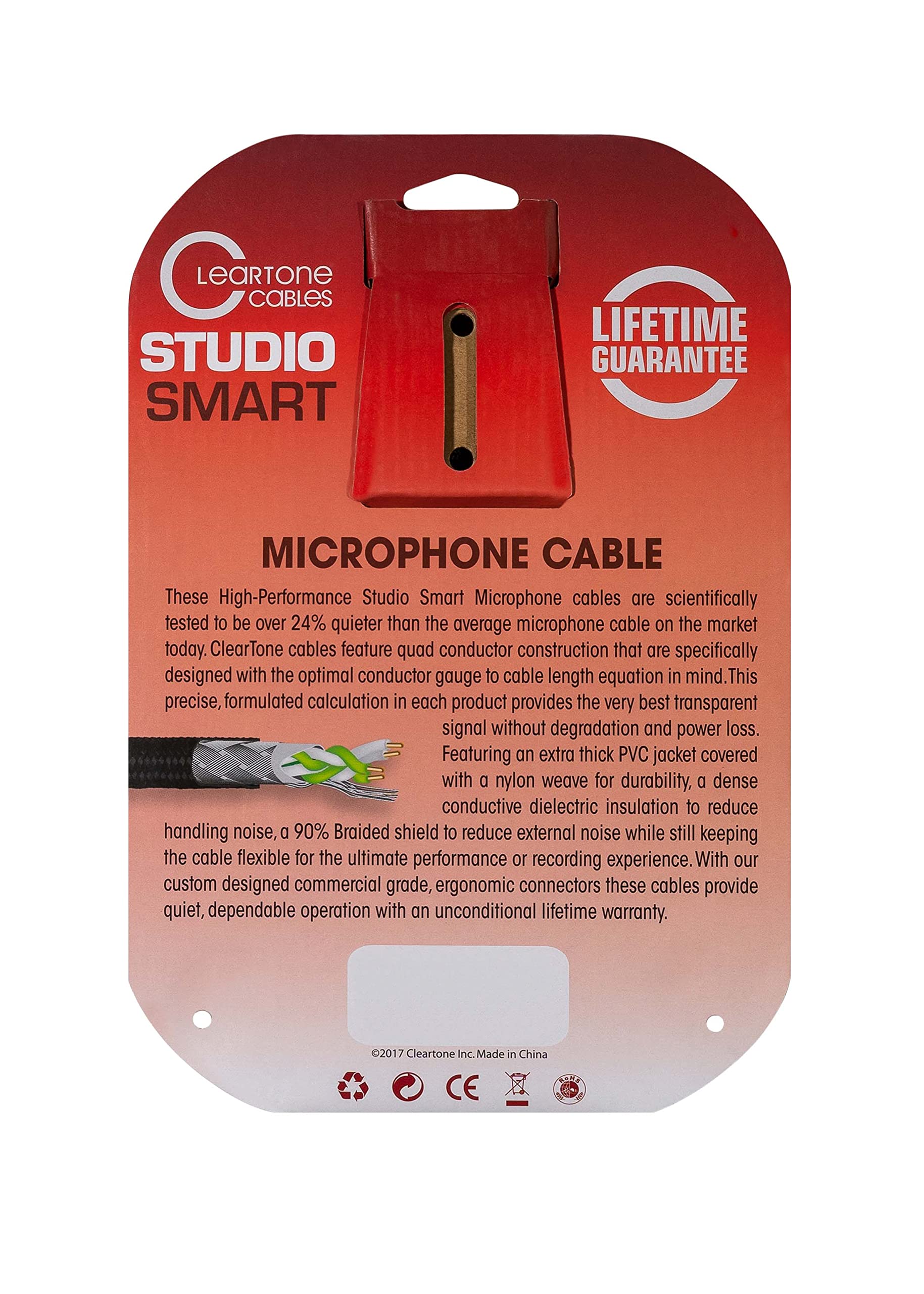 ClearTone 30-Foot Studio Smart Professional Grade Microphone Cable - 3 Pack