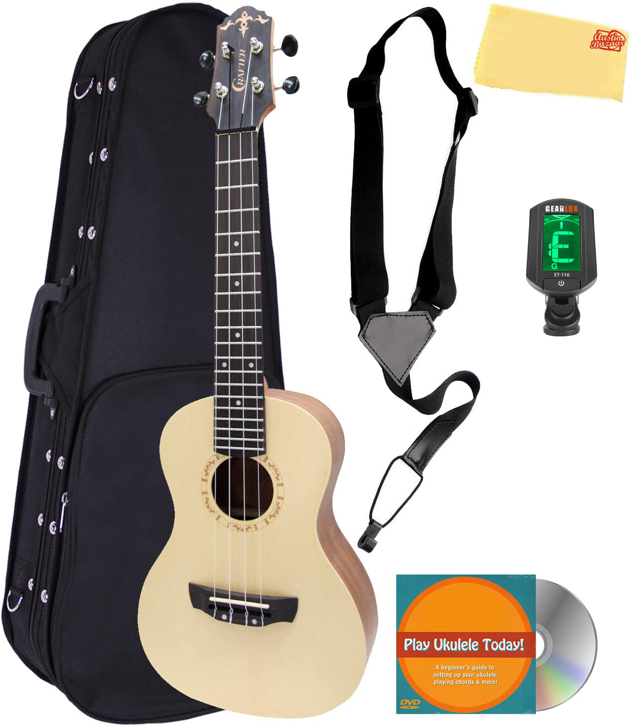 Crafter UC-200 Spruce Top Mahogany Concert Ukulele w/ Hard Case