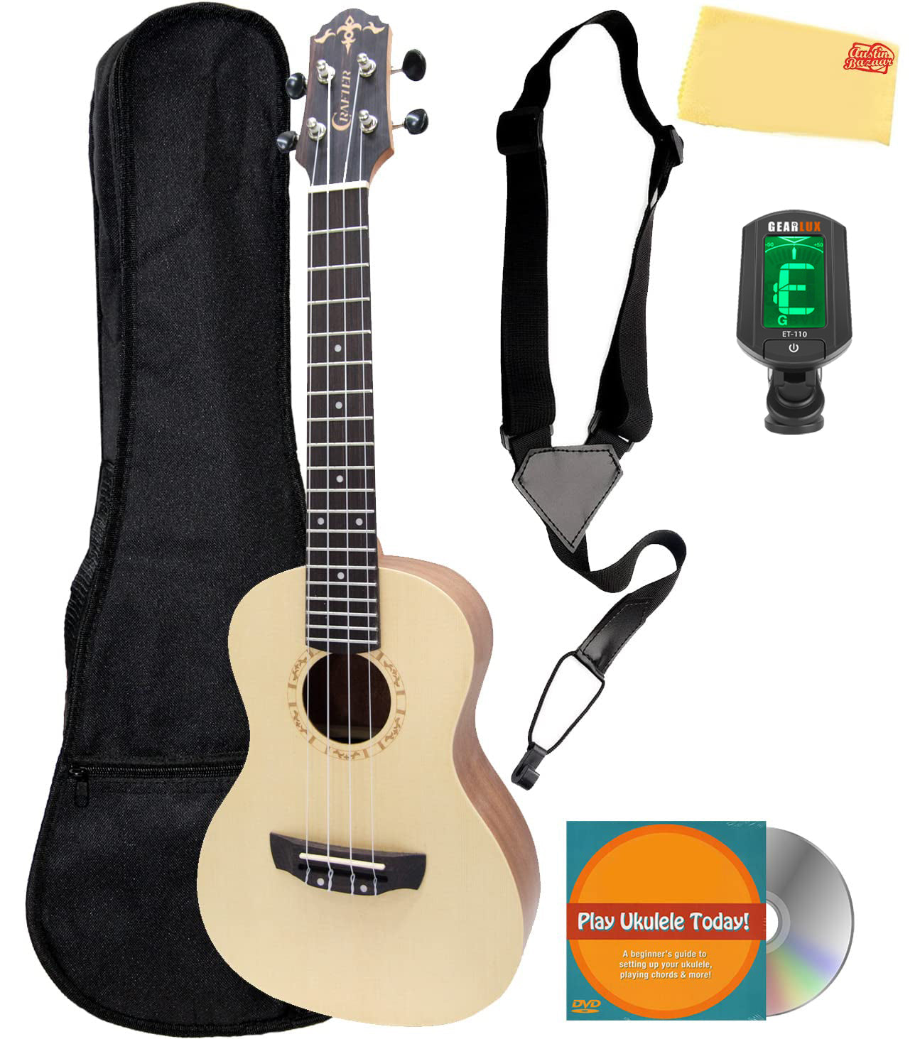 Crafter UC-200 Spruce Top Mahogany Concert Ukulele w/ Gig Bag