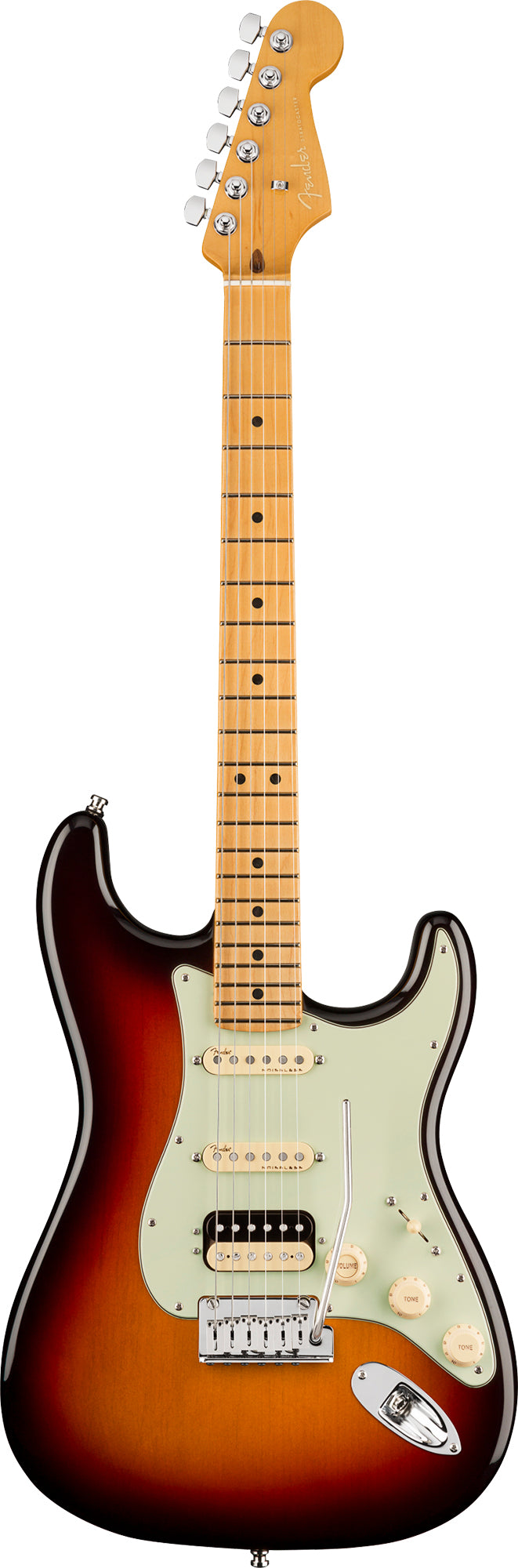 Fender American Ultra Stratocaster HSS, Maple - Ultraburst w/ Cleaning Kit