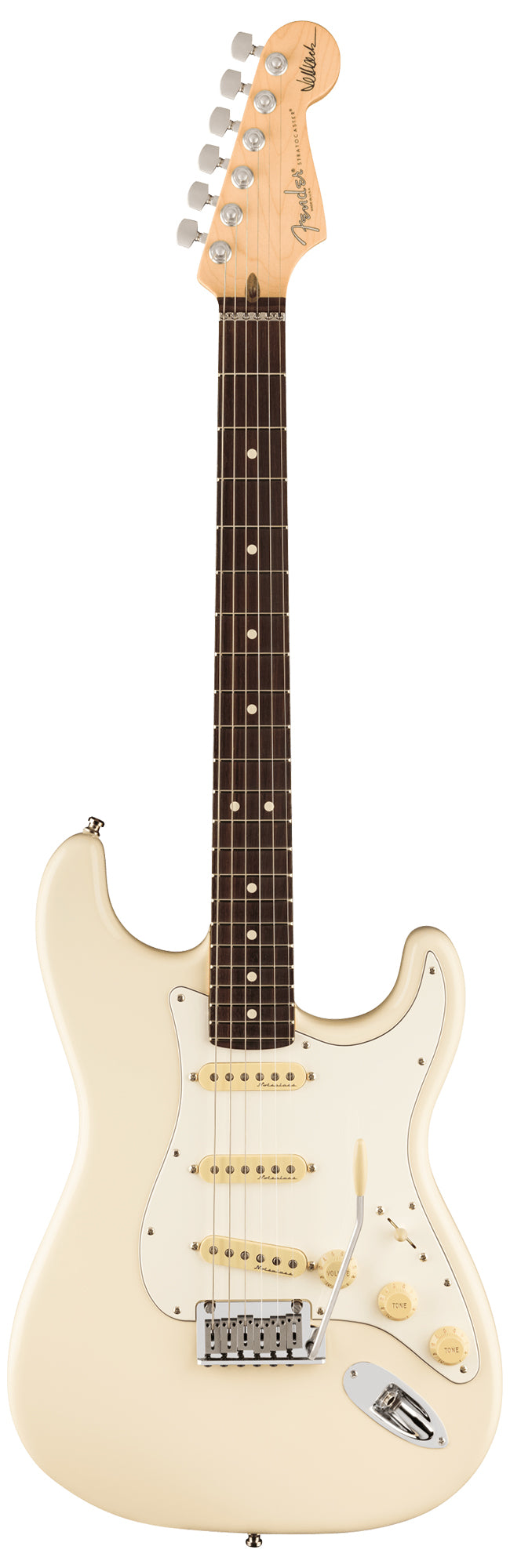 Fender Jeff Beck Stratocaster - Olympic White w/ Guitar Care Kit