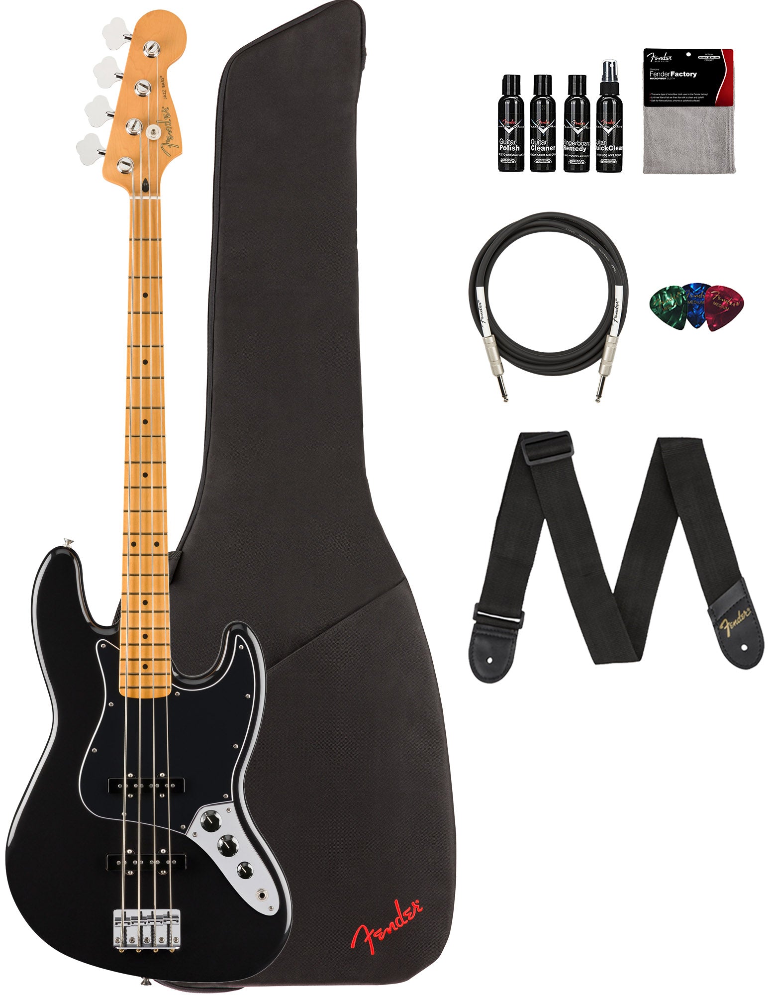 Fender Player II Jazz Bass - Black w/ Cleaning Kit – Austin Bazaar