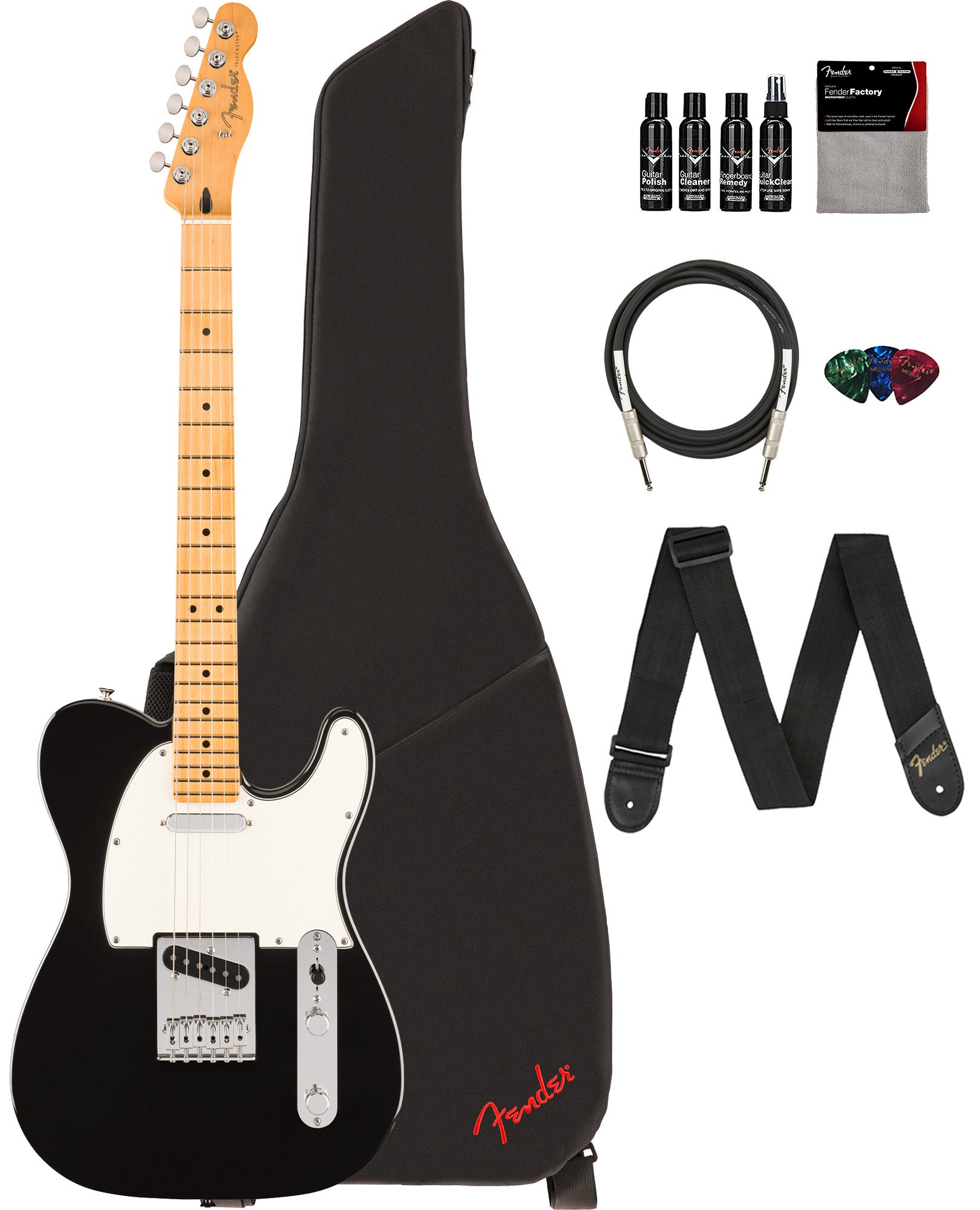 Fender Player II Telecaster - Black w/ Cleaning Kit