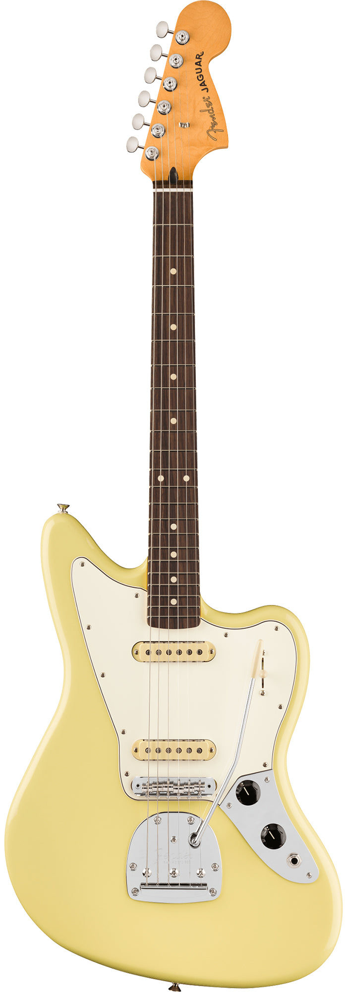 Fender Player II Jaguar - Hialeah Yellow w/ Cleaning Kit