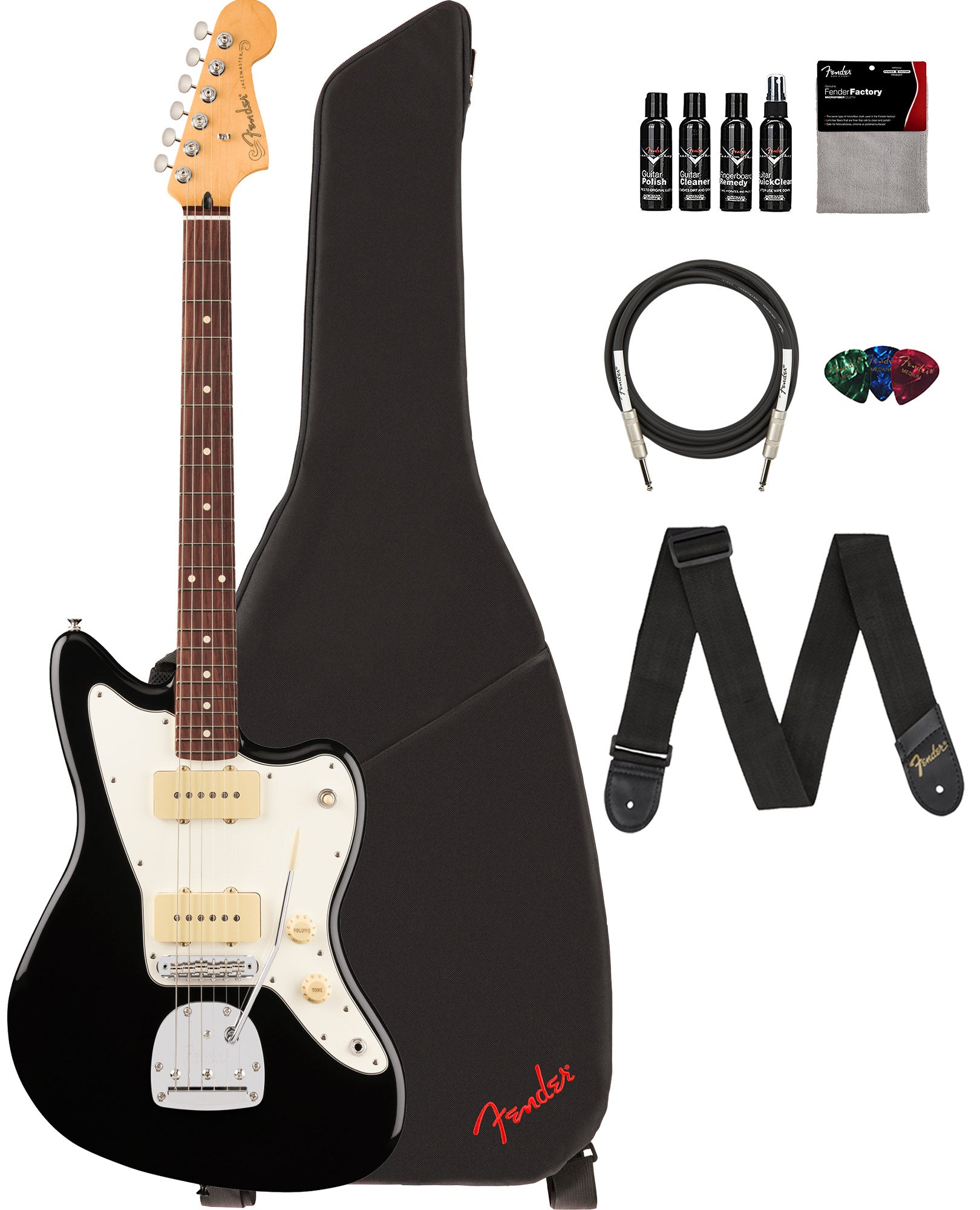 Fender Player II Jazzmaster - Black w/ Cleaning Kit