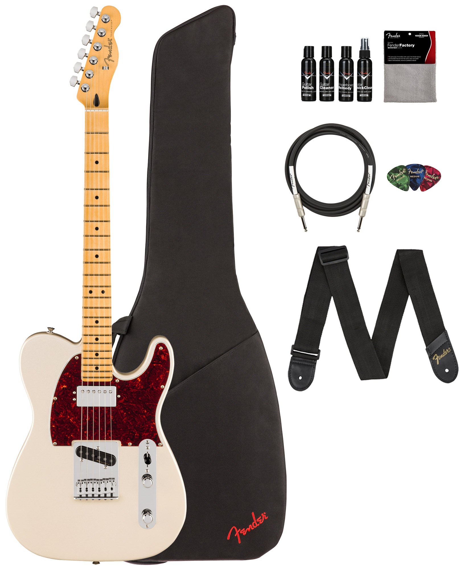Fender Player II Modified Telecaster SH - Olympic Pearl w/ Cleaning Kit