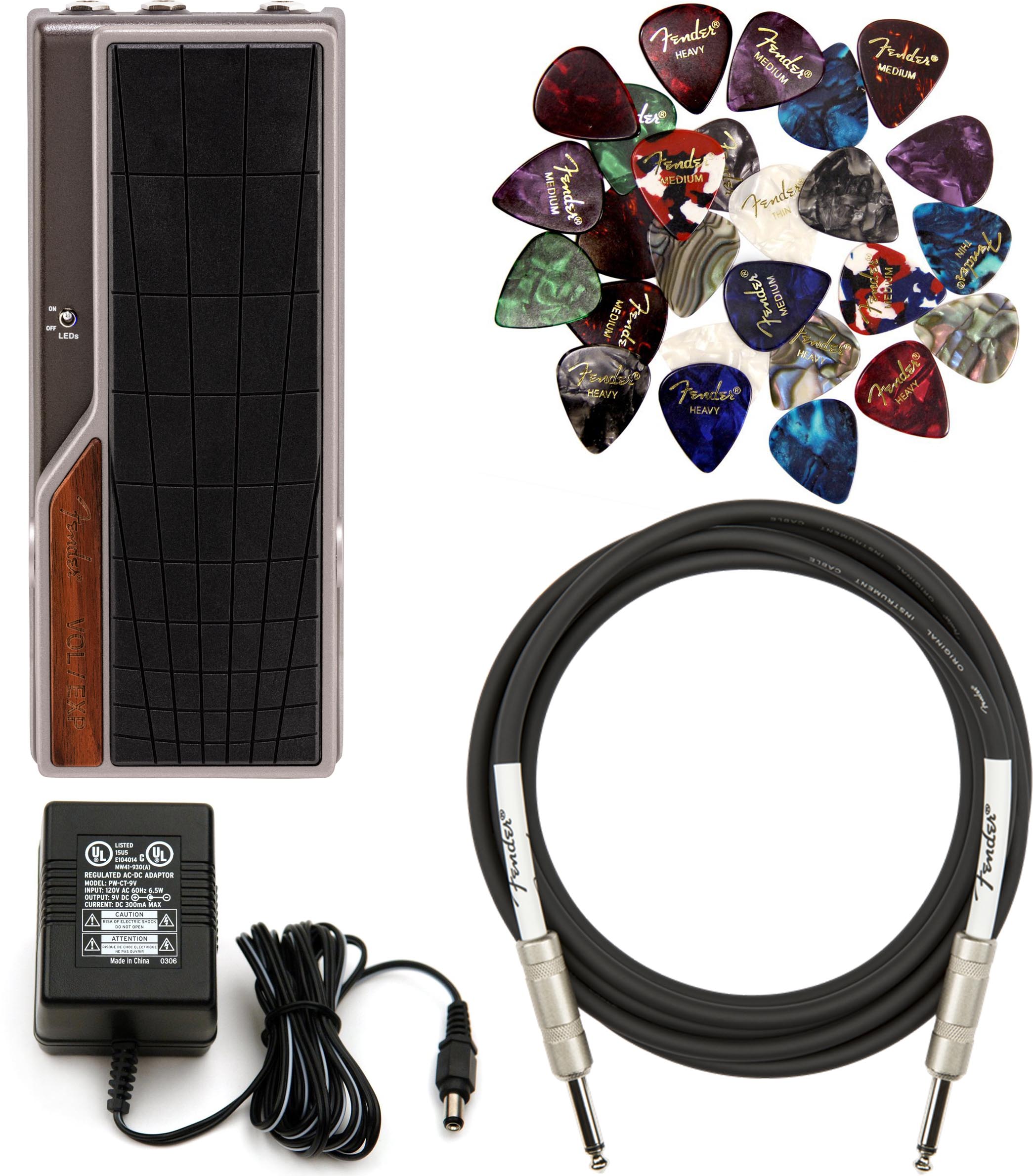 Fender Tread-Light Volume-Expression Pedal w/ Power Supply