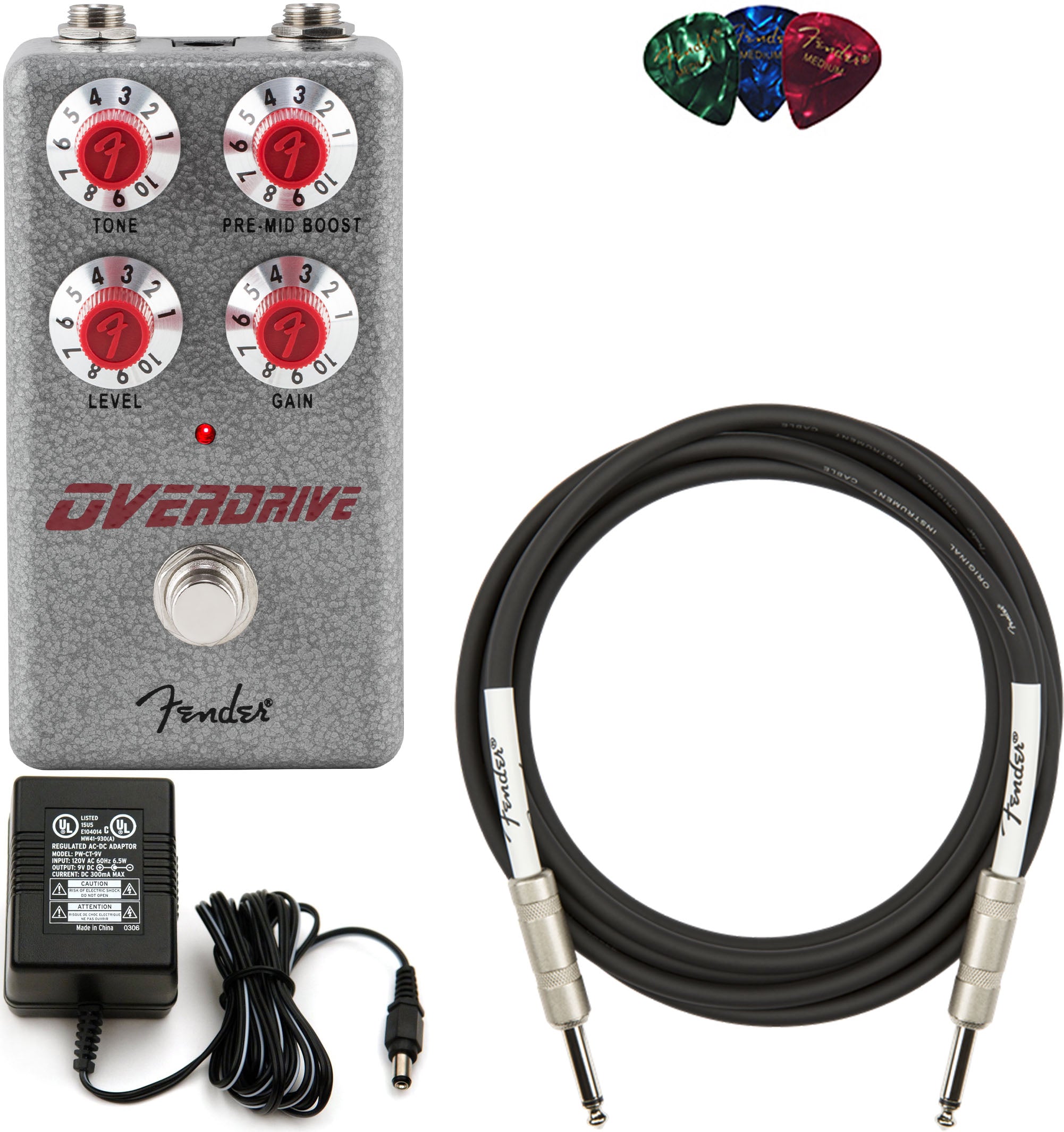 Fender Hammertone Overdrive w/ Power Supply