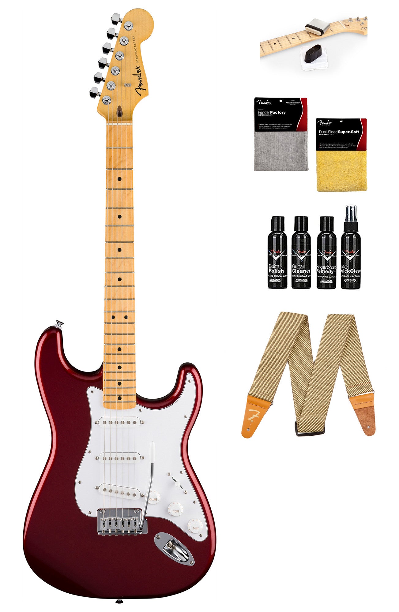 Fender Standard Stratocaster - Candy Cola w/ Guitar Cleaning Kit