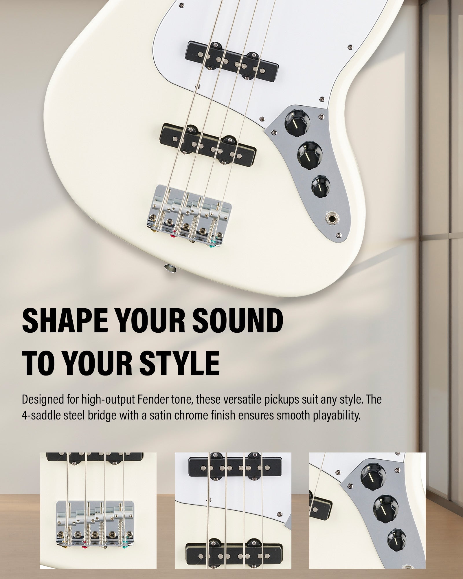 Fender Standard Jazz Bass - Olympic White w/ Guitar Cleaning Kit