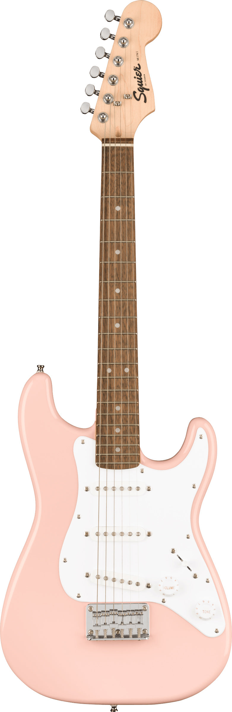 Fender Squier 3/4-Size Kids Mini Strat Electric Guitar - Shell Pink w/ Cable