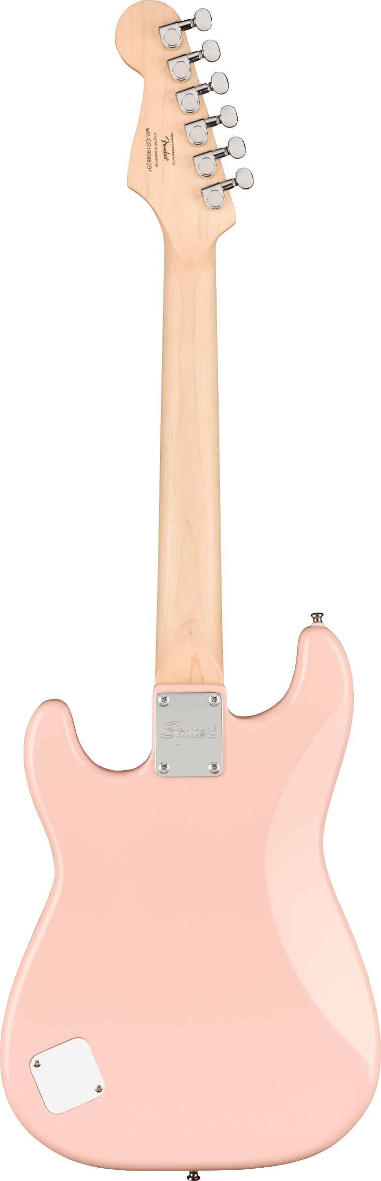 Fender Squier 3/4-Size Kids Mini Strat Electric Guitar - Shell Pink w/ Cable