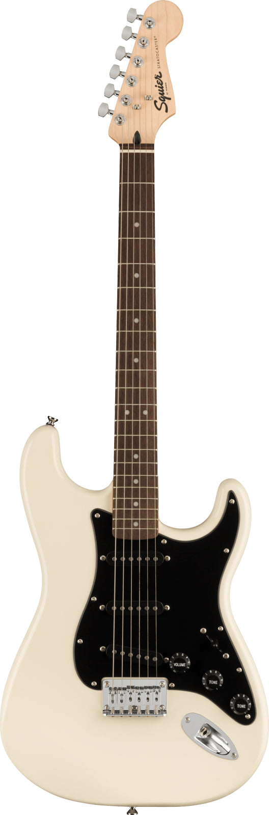 Fender Squier Bullet Stratocaster HT, Black Pickguard - Olympic White w/ Gig Bag