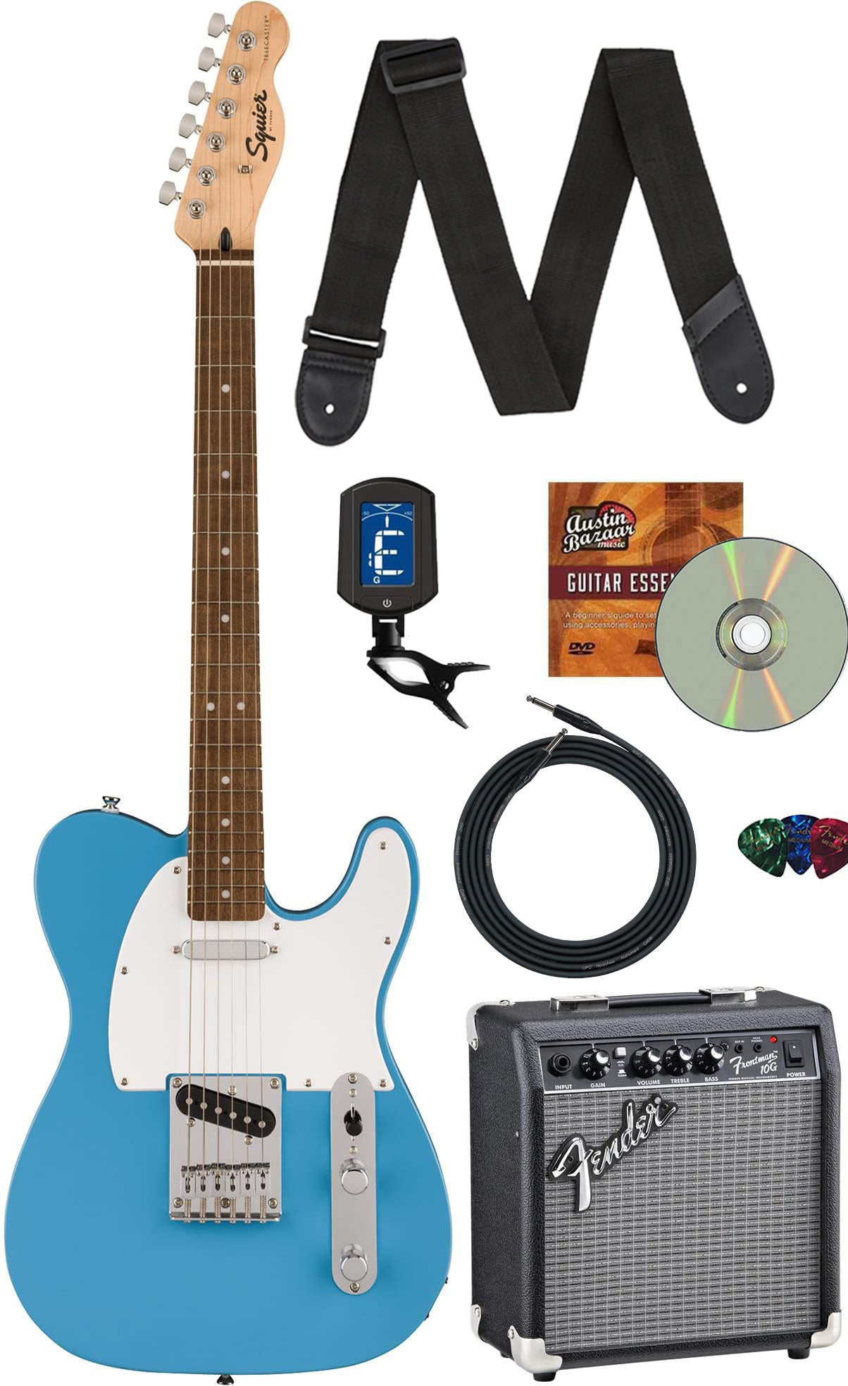 Fender Squier Sonic Telecaster - California Blue w/ Frontman 10G Amplifier
