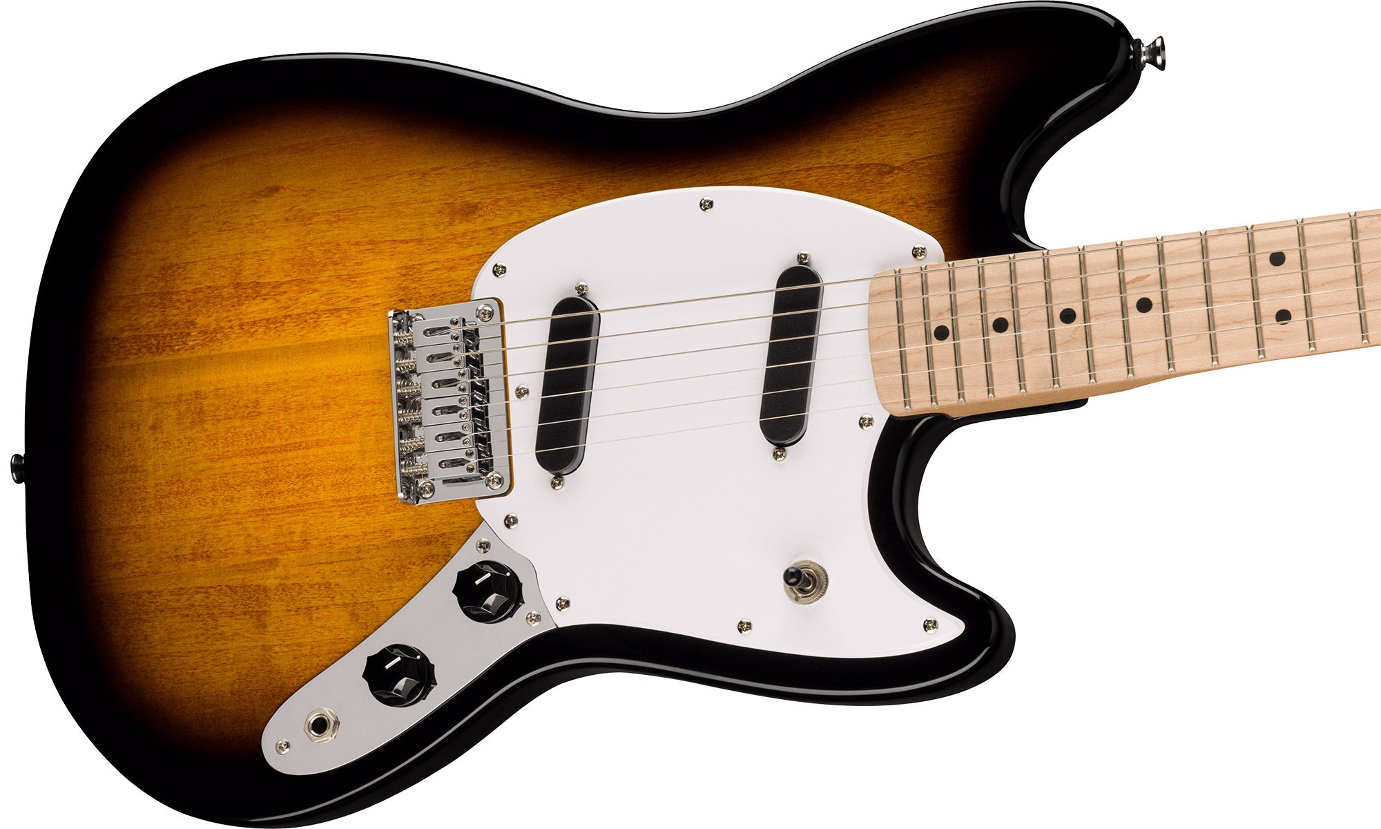 Fender Squier Sonic Mustang, Maple Fingerboard - 2-Color Sunburst w/ Frontman 10G Amplifier