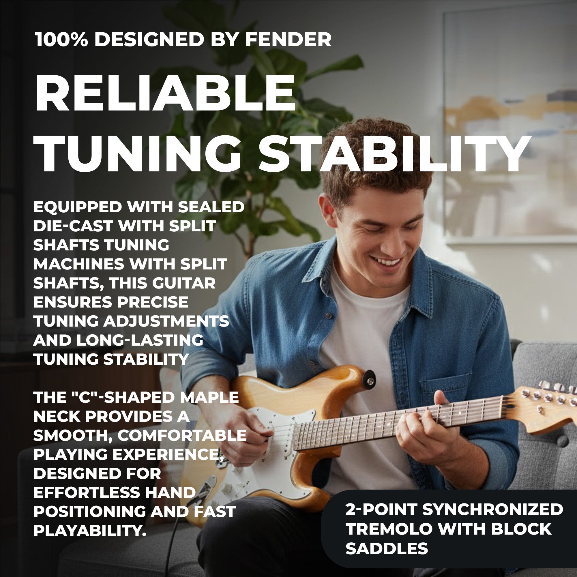 Fender Squier Affinity Stratocaster HSS - Natural