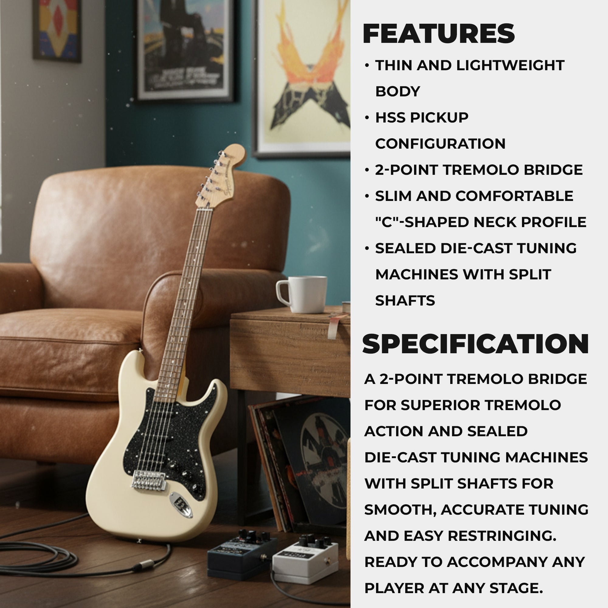 Fender Squier Affinity Stratocaster HSS - Olympic White
