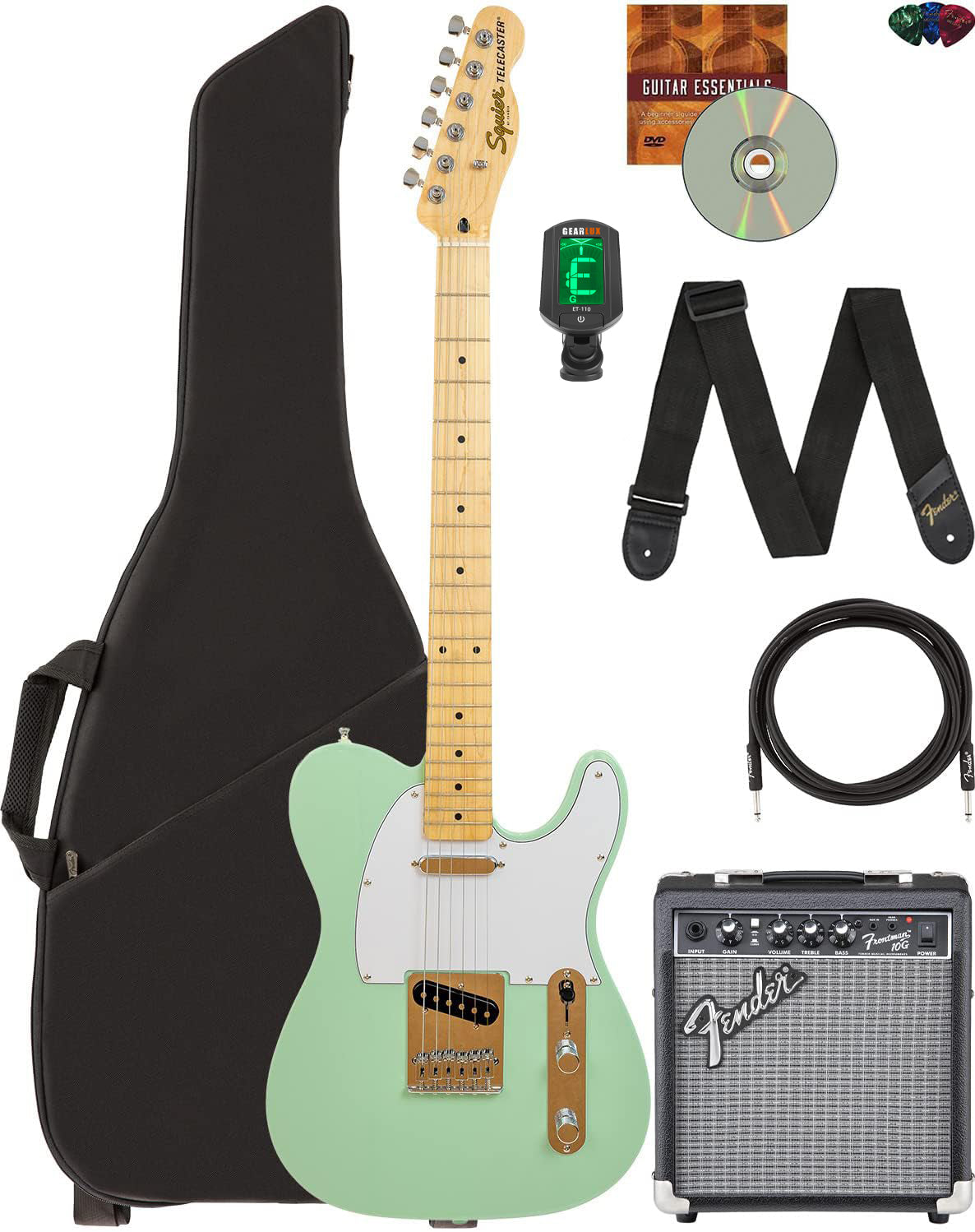 Fender Squier Affinity Telecaster - Surf Green w/ Frontman 10G Amplifier