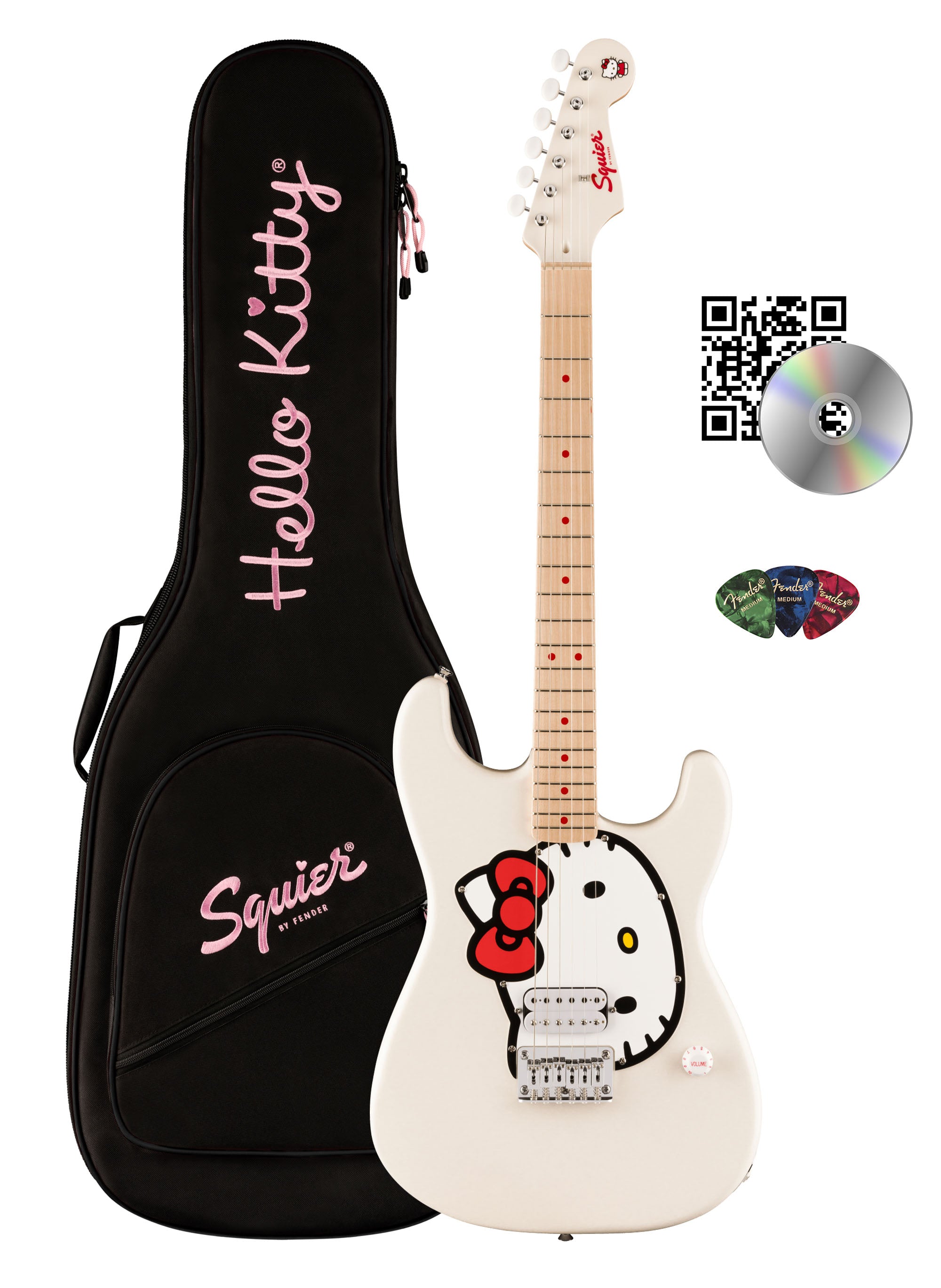 Fender x Hello Kitty White Stratocaster w/ Gig Bag