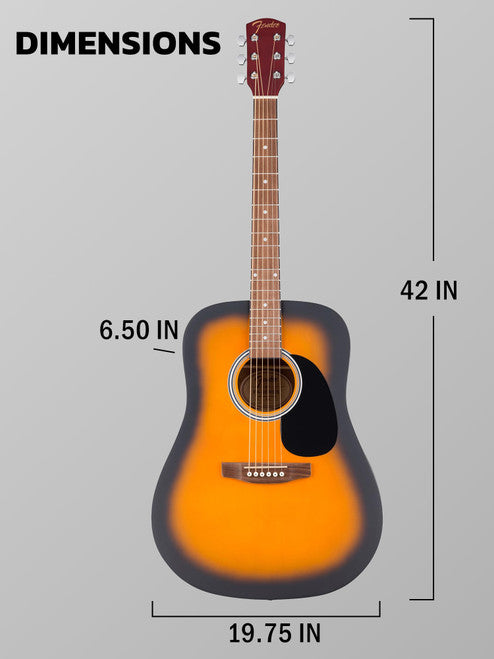 Fender FA-25 Dreadnought Acoustic Guitar - Sunburst w/ Gig Bag
