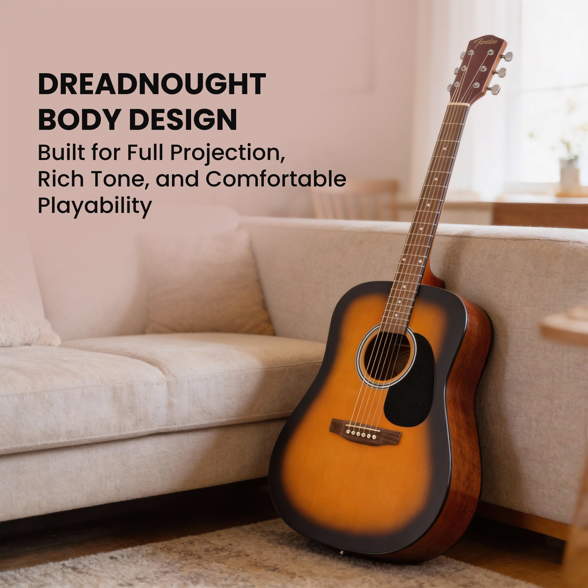 Fender FA Series Dreadnought Acoustic Guitar - Sunburst w/ Gig Bag
