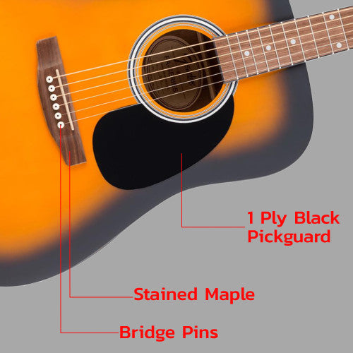 Fender FA-25 Dreadnought Acoustic Guitar - Sunburst w/ Gig Bag