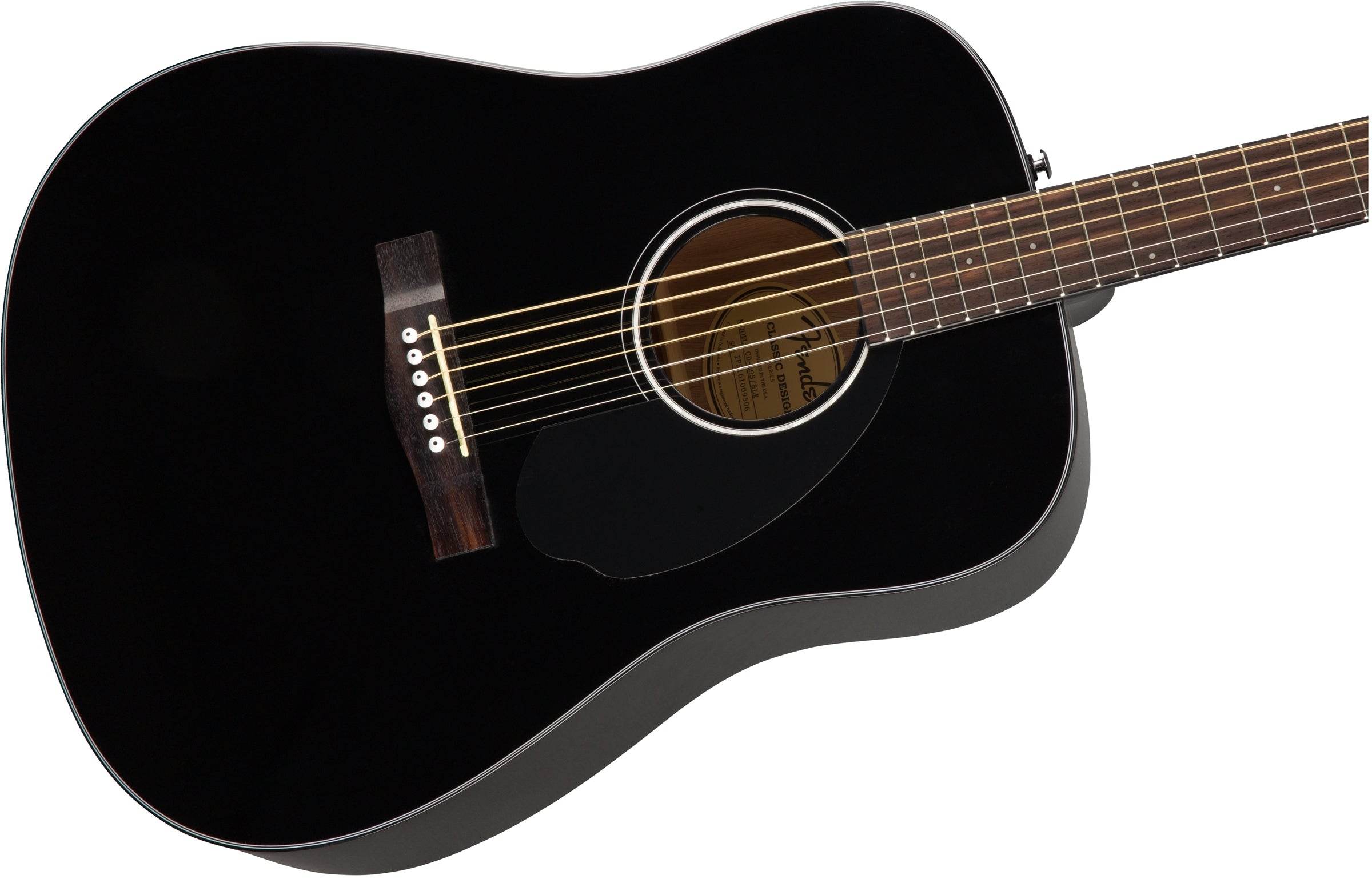 Fender CD-60S Solid Top Dreadnought Acoustic Guitar - Black