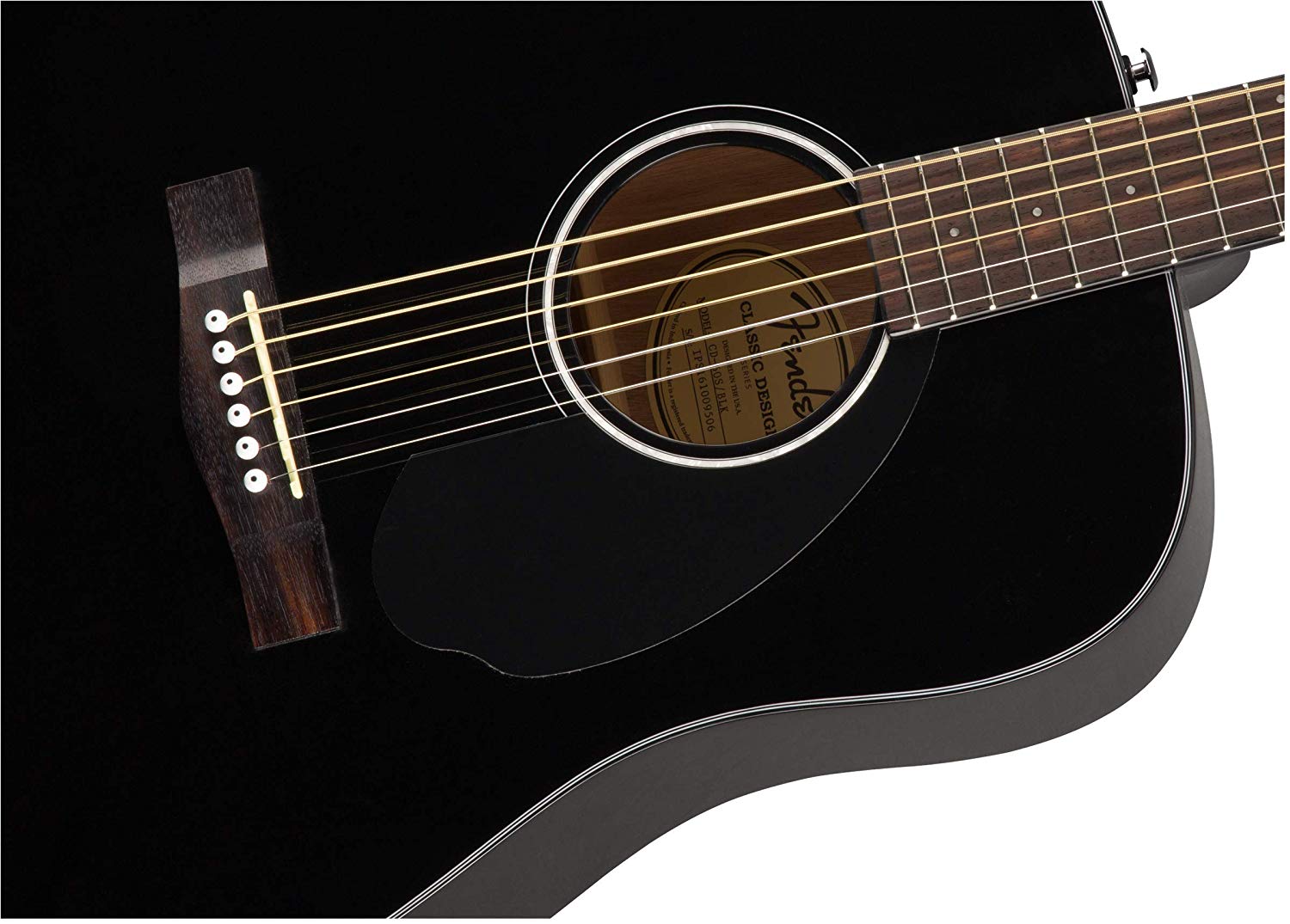 Fender CD-60S Solid Top Dreadnought Acoustic Guitar - Black