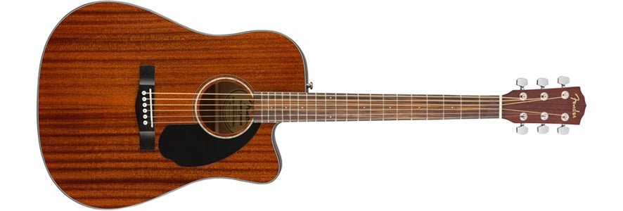 Fender CD-60SCE Solid Top Dreadnought Acoustic-Electric Guitar - All Mahogany