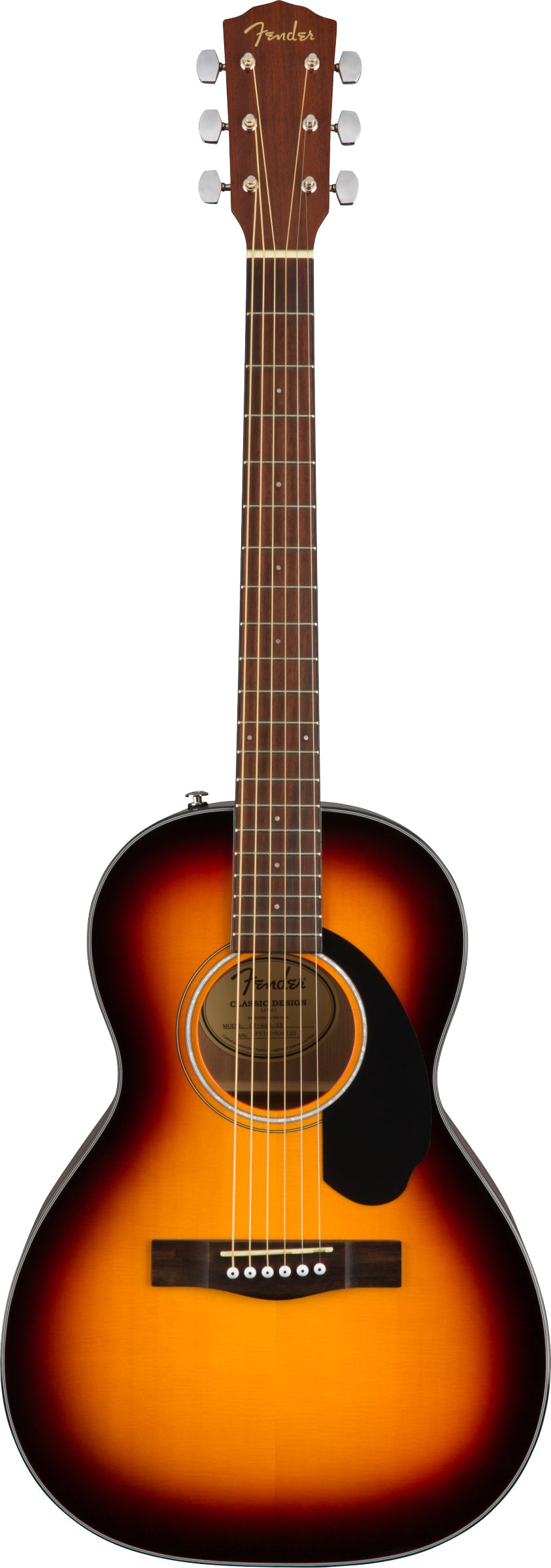 Fender CP-60S Solid Top Parlor Acoustic Guitar - Sunburst w/ Gig Bag