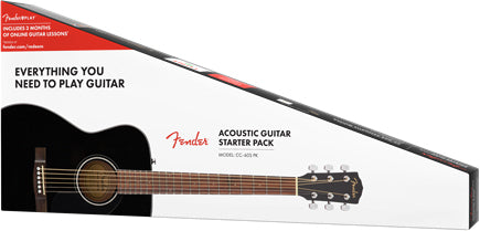 Fender CC-60S Solid Top Concert Acoustic Guitar - Black