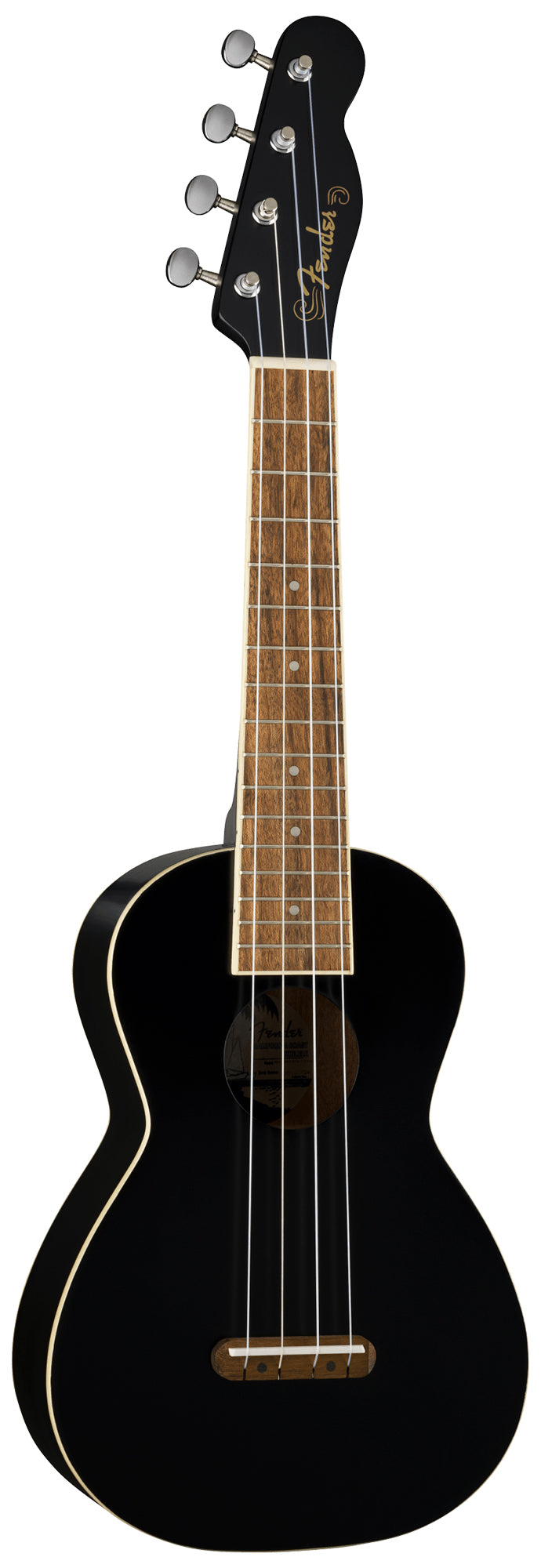 Fender Monterey Concert Ukulele - Black w/ Gig Bag