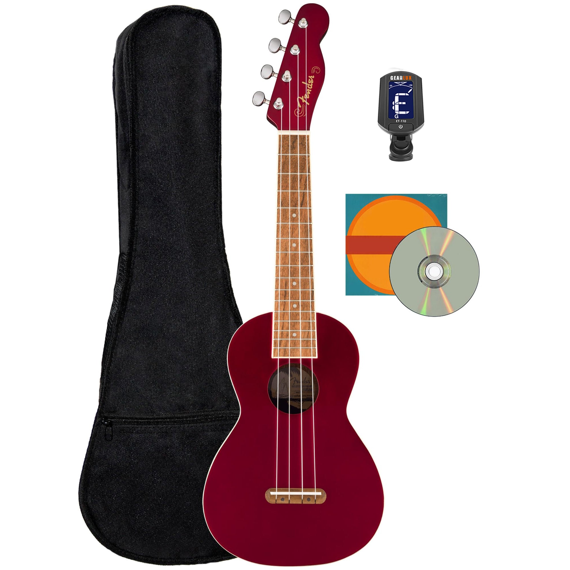 Fender Monterey Concert Ukulele - Cherry w/ Gig Bag