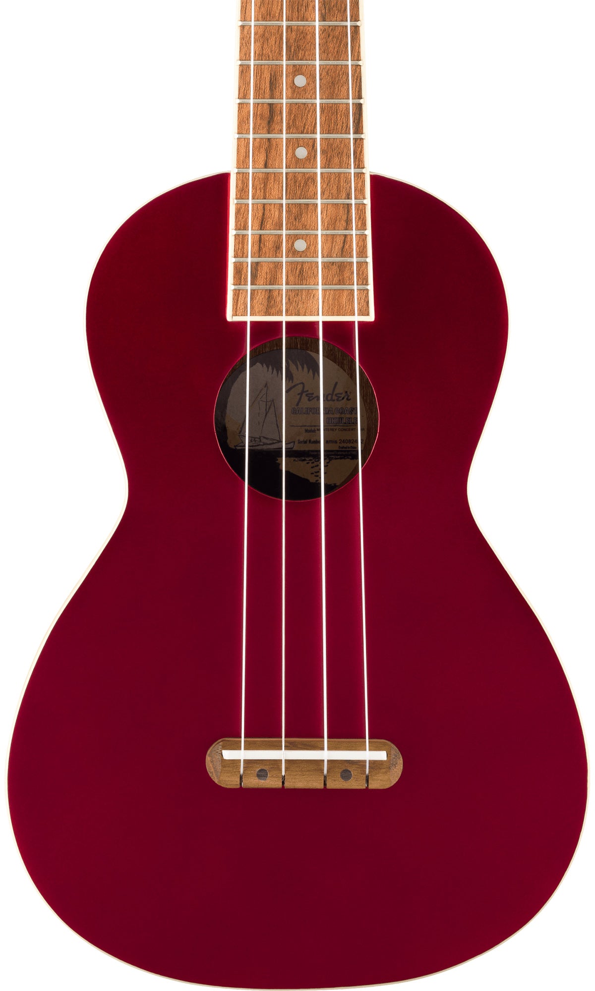 Fender Monterey Concert Ukulele - Cherry w/ Gig Bag