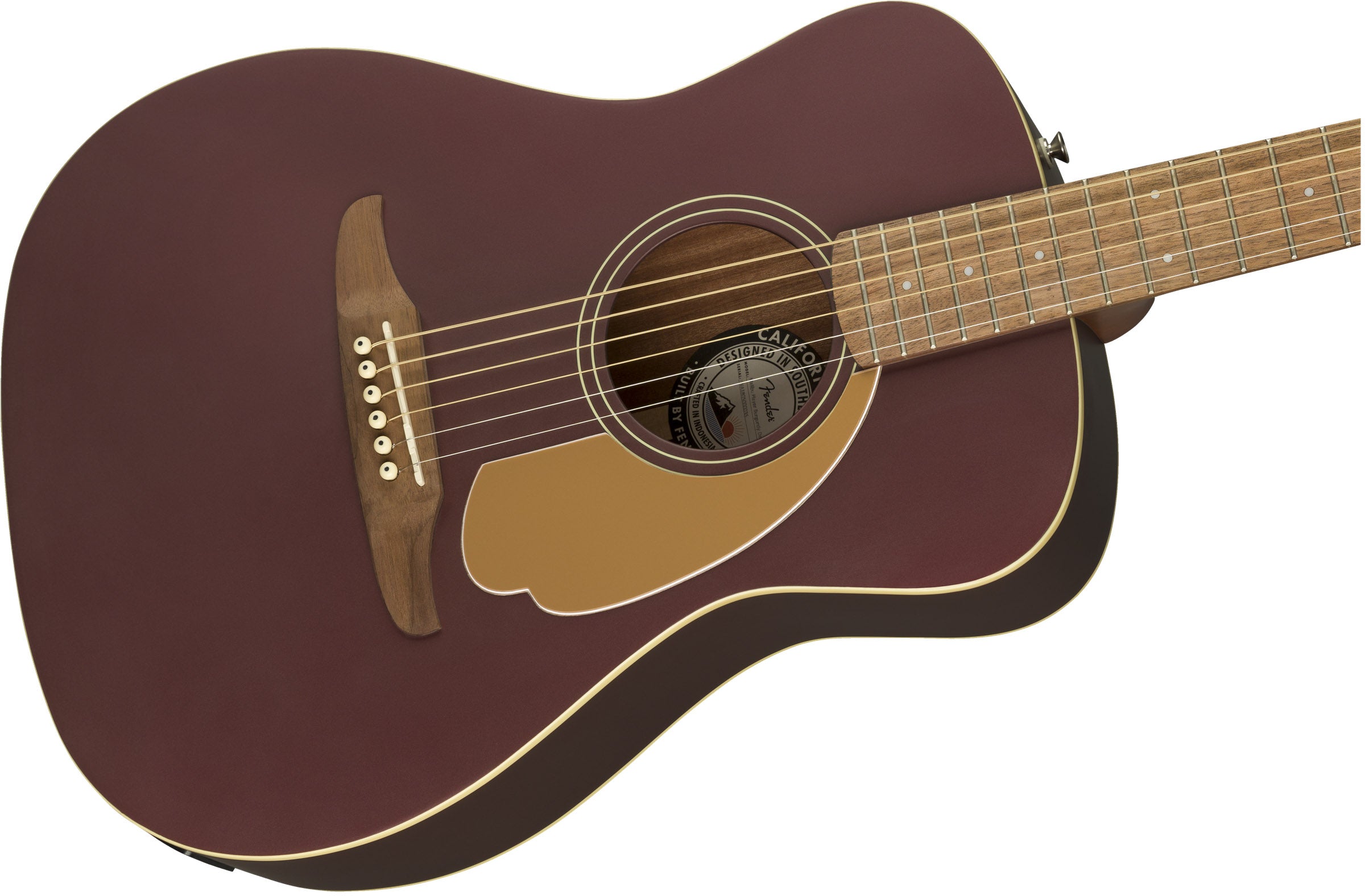 Fender Malibu Player Acoustic-Electric Guitar - Burgundy Satin w/ Gig Bag