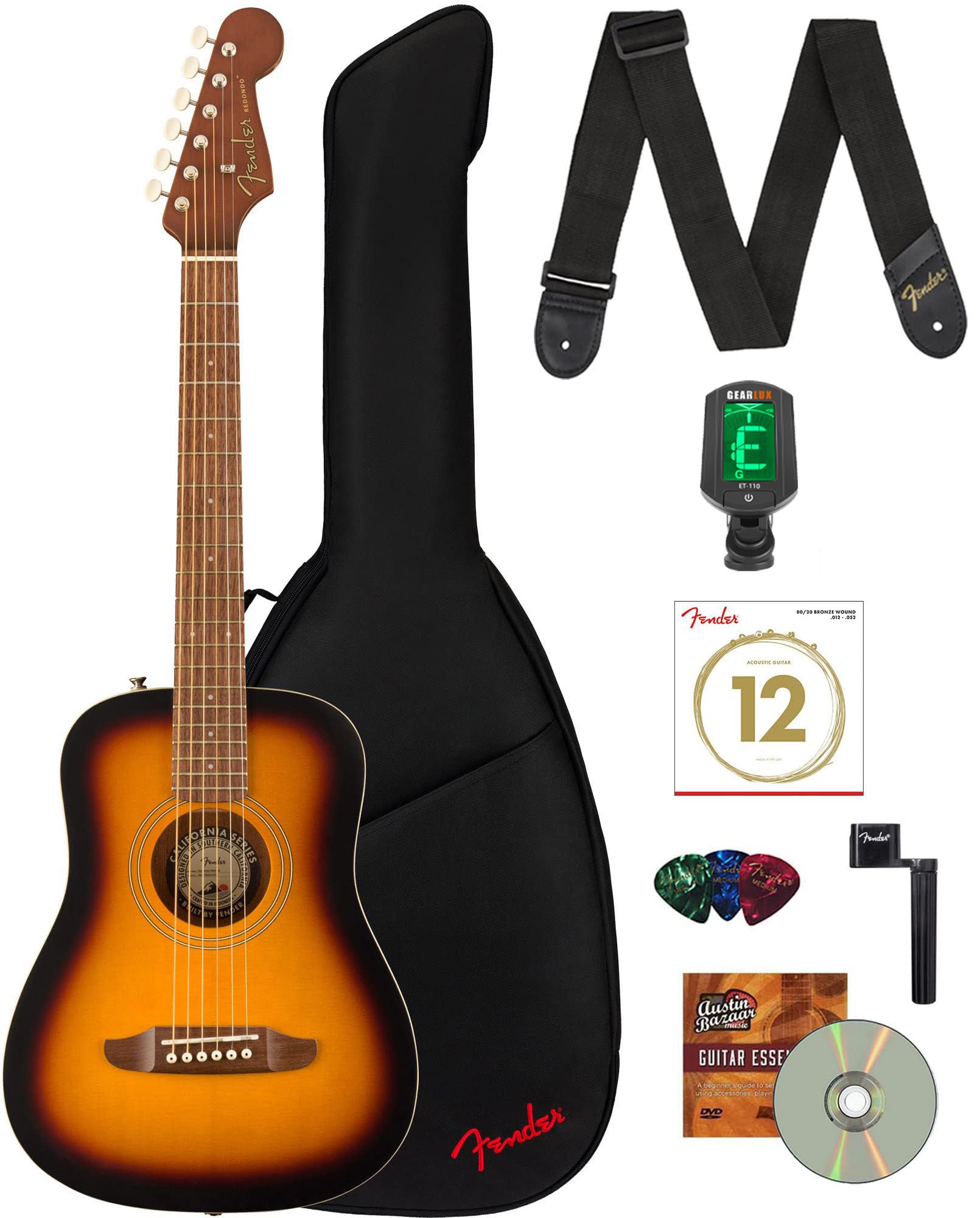 Fender Malibu Special Acoustic-Electric Guitar - Mahogany w/ Gig Bag