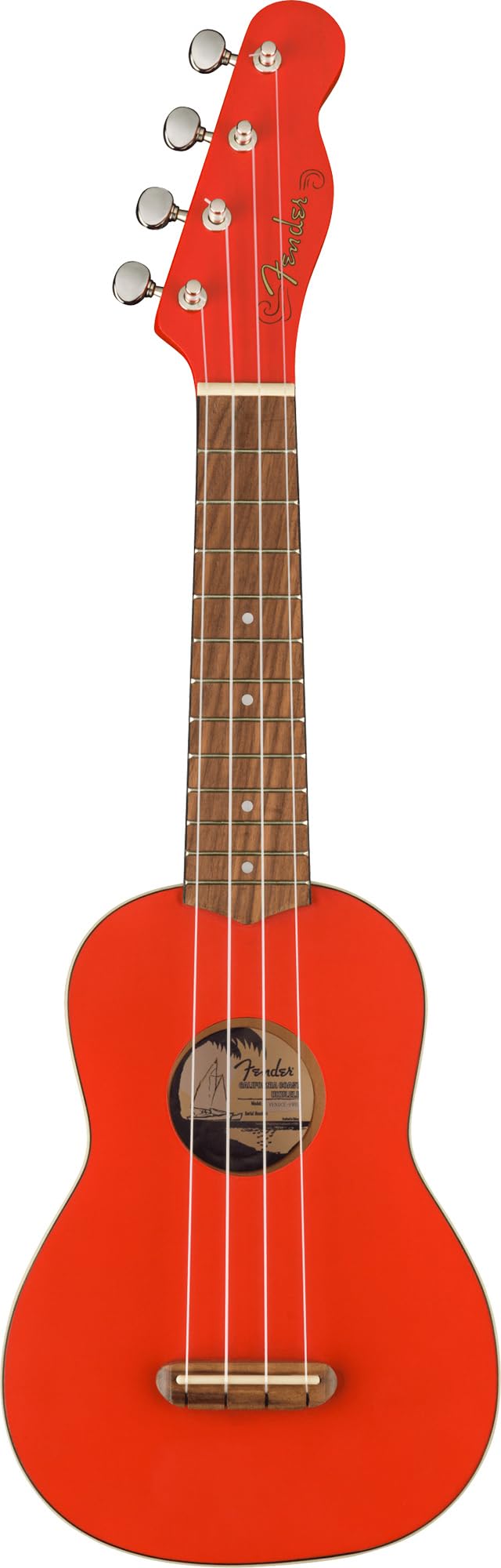 Fender Venice Soprano Ukulele - Fiesta Red