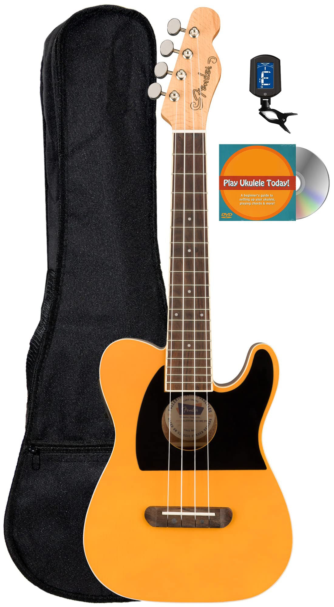Fender Fullerton Telecaster Concert Ukulele - Butterscotch Blonde w/ Gig Bag